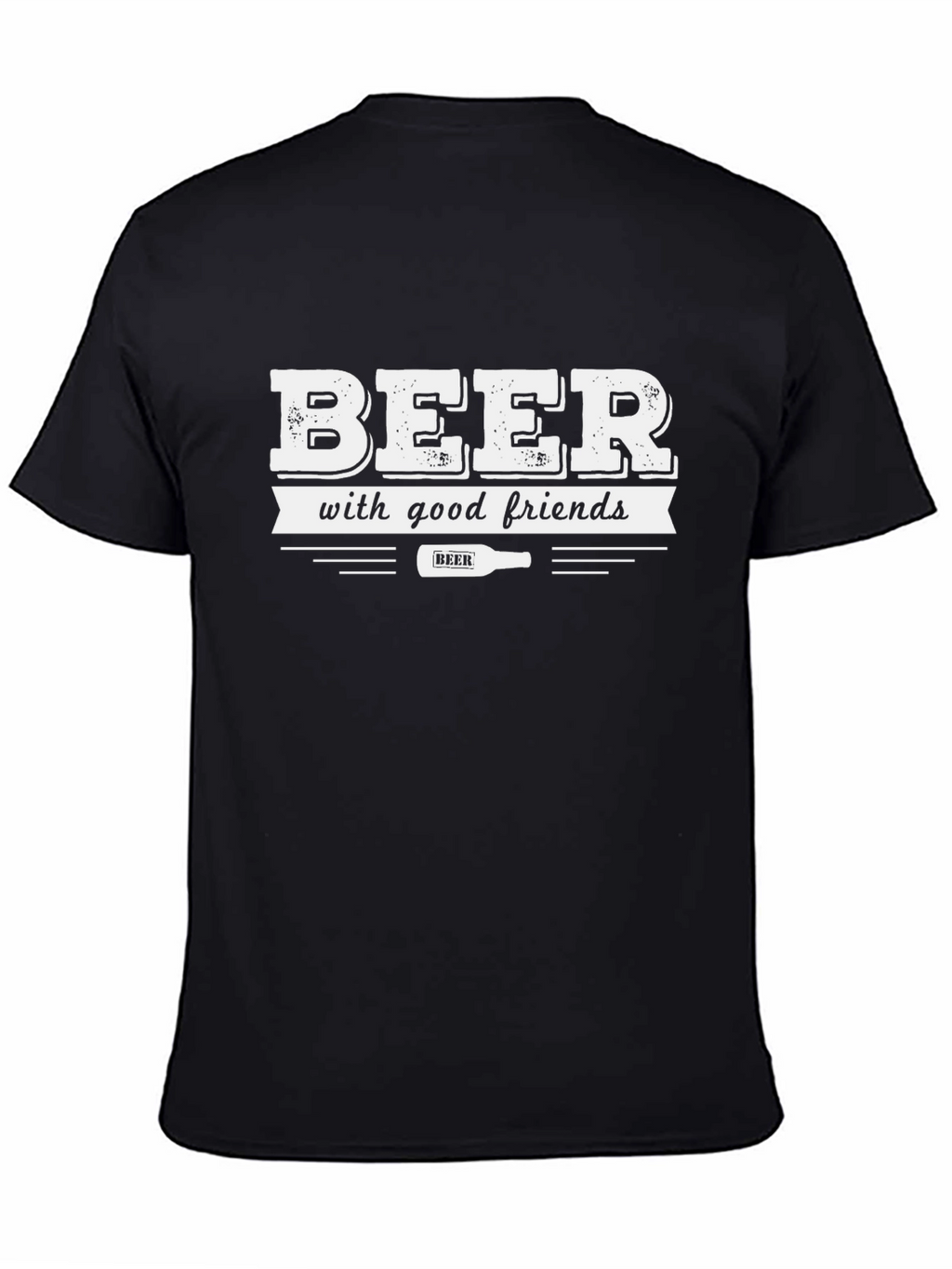 Beer With Good Friends Black T-Shirt