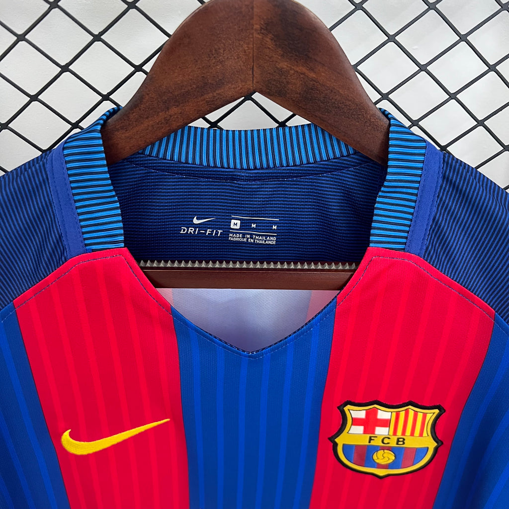 Retro Barcelona Home Long Sleeve Jersey 2014/15