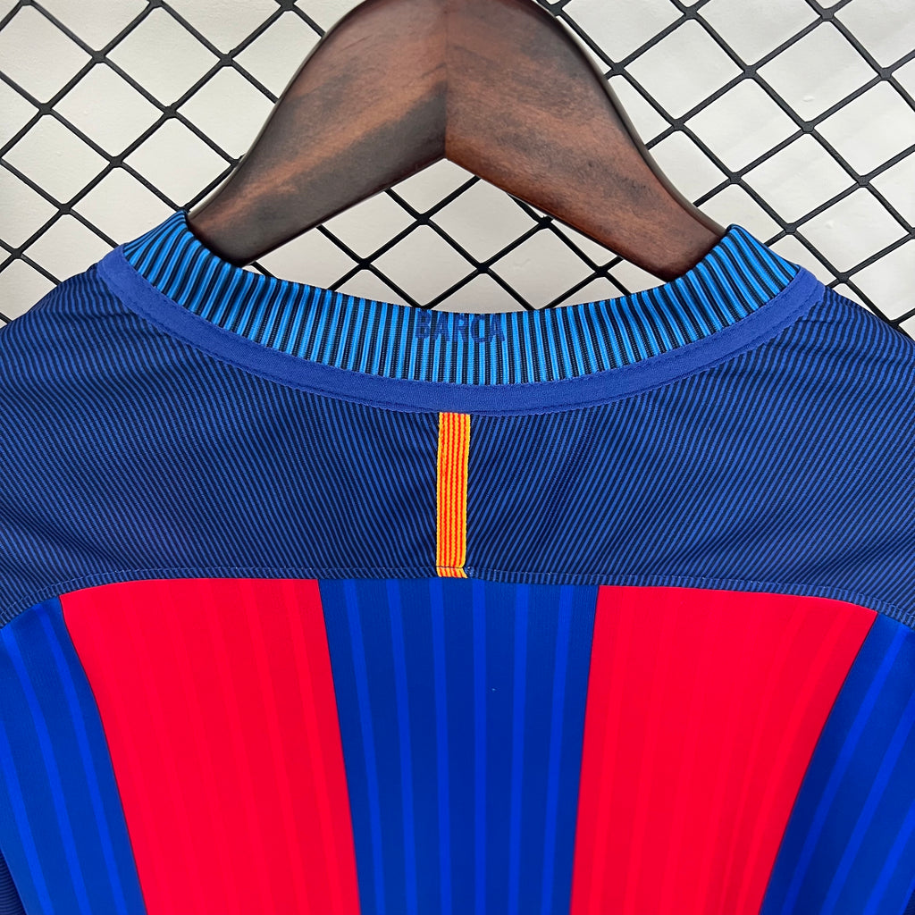 Retro Barcelona Home Long Sleeve Jersey 2014/15