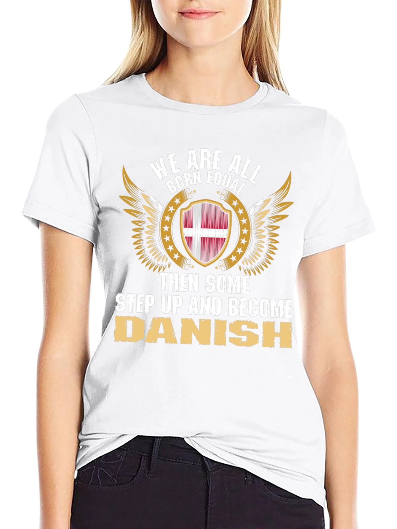 Danish Pride T-Shirt - We Are All Born Equal Graphic Tee