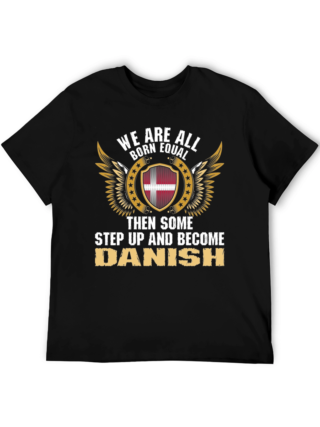 Danish Pride T-Shirt - We Are All Born Equal Graphic Tee