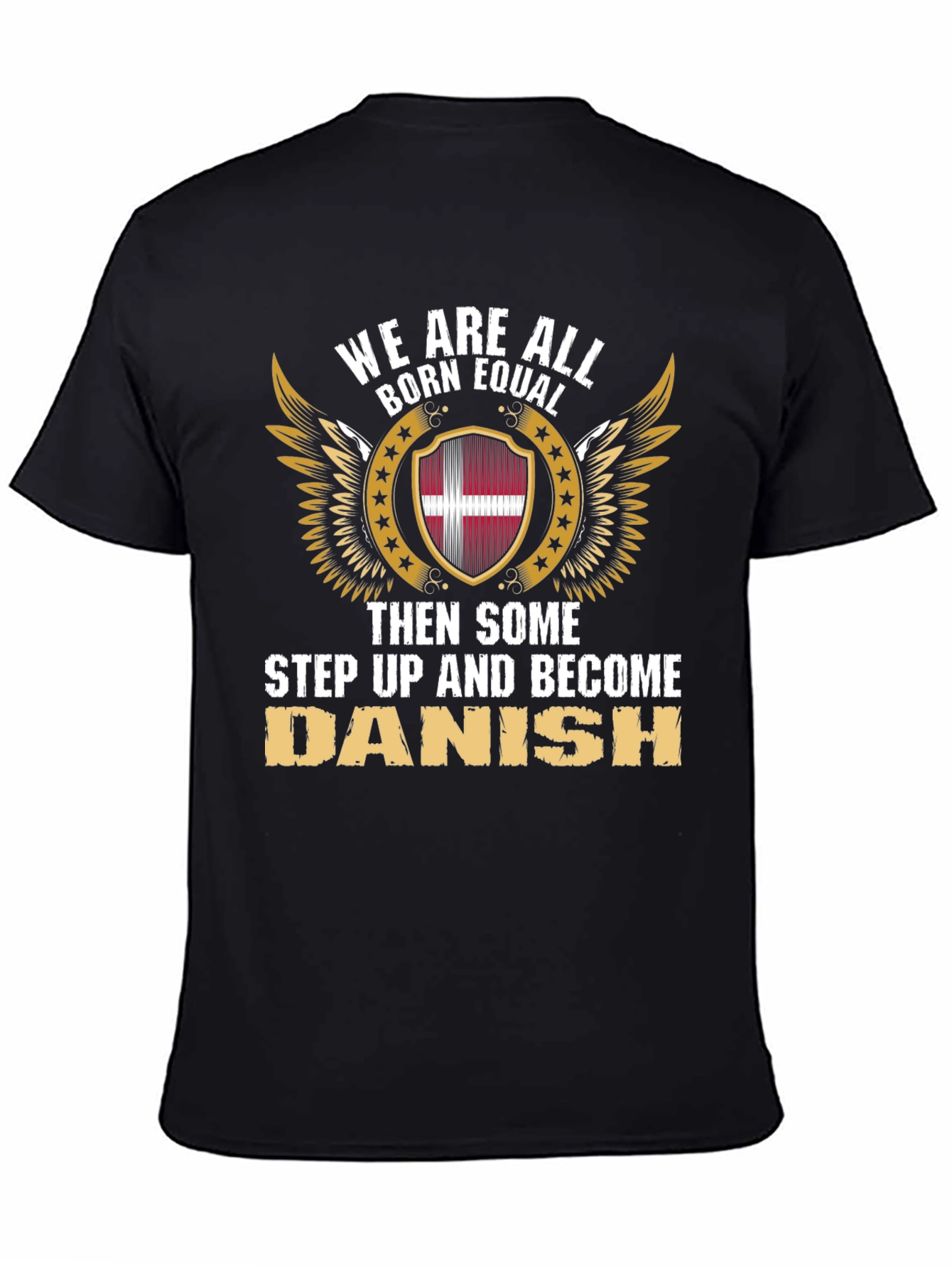 Danish Pride T-Shirt - We Are All Born Equal Graphic Tee