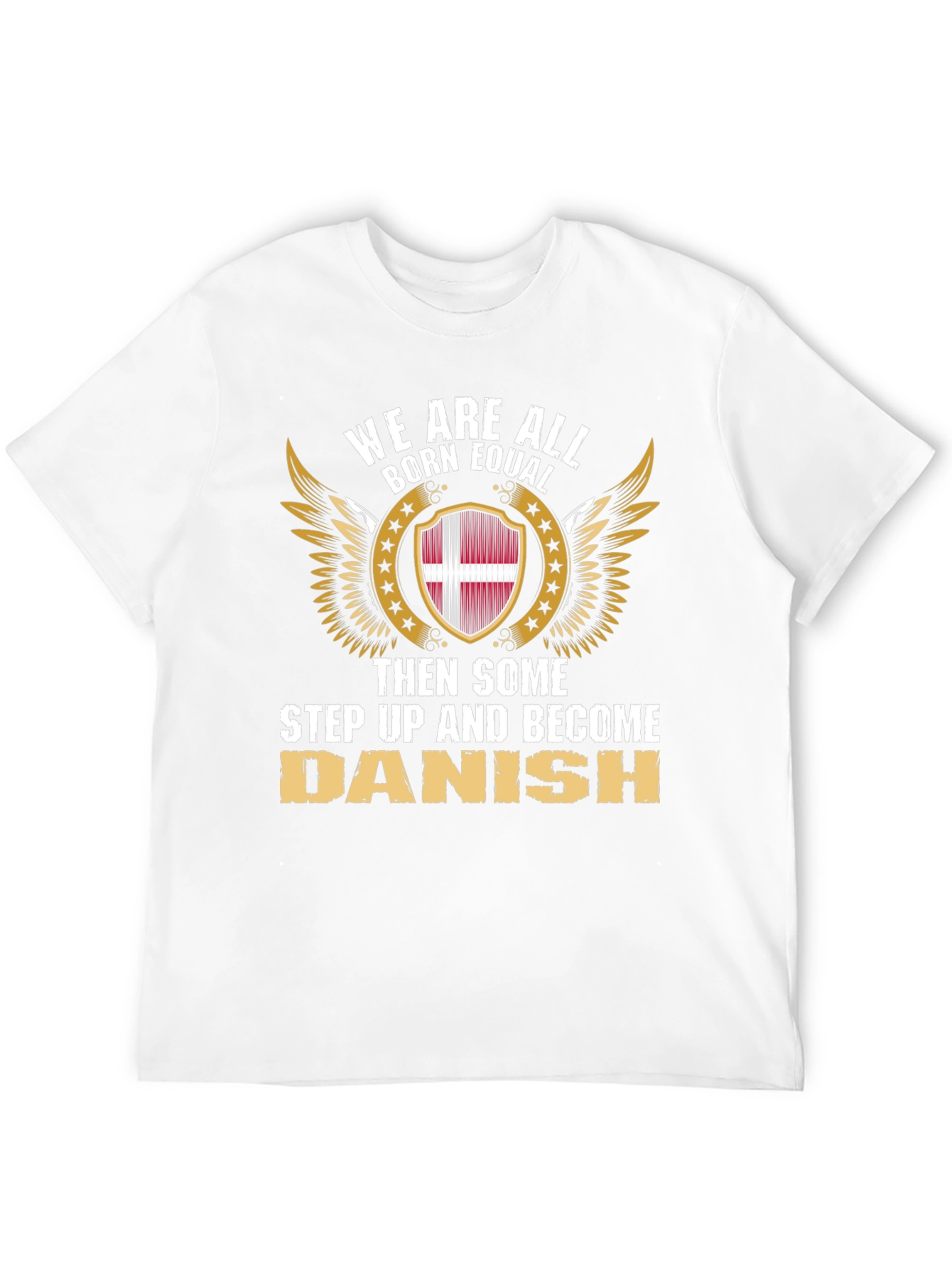 Danish Pride T-Shirt - We Are All Born Equal Graphic Tee