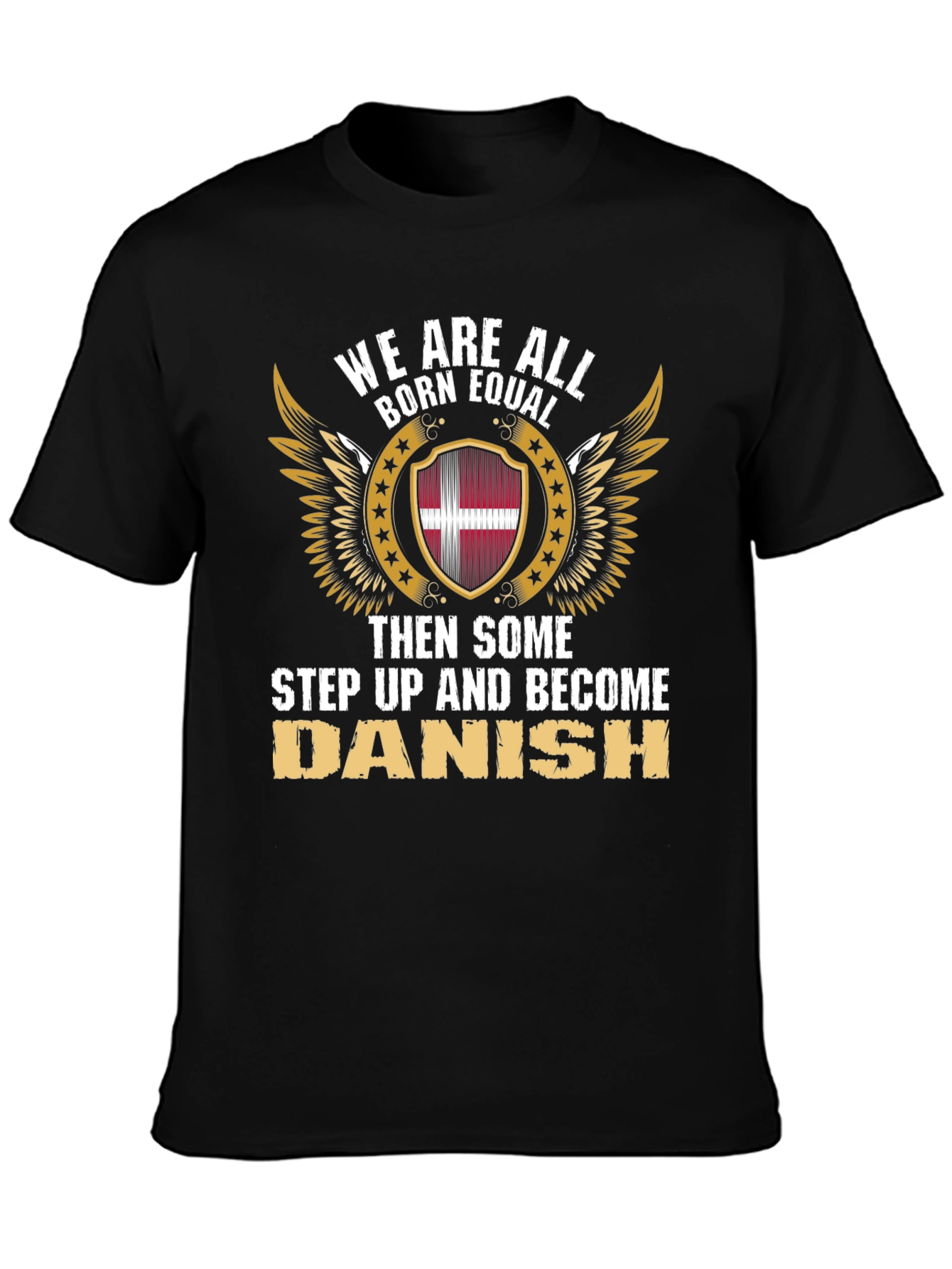Danish Pride T-Shirt - We Are All Born Equal Graphic Tee