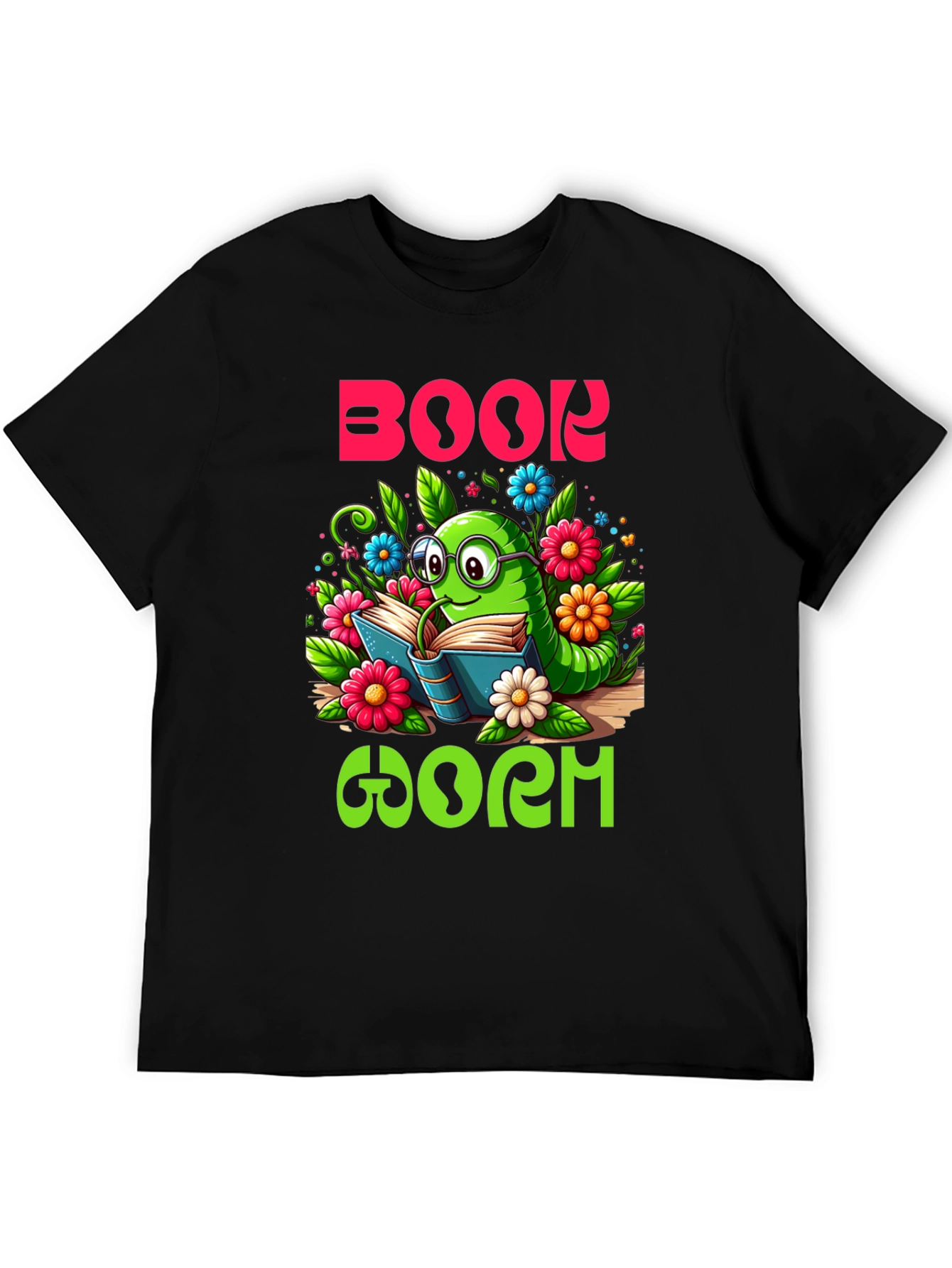 Book Worm T-Shirt - Reading Caterpillar Graphic Tee