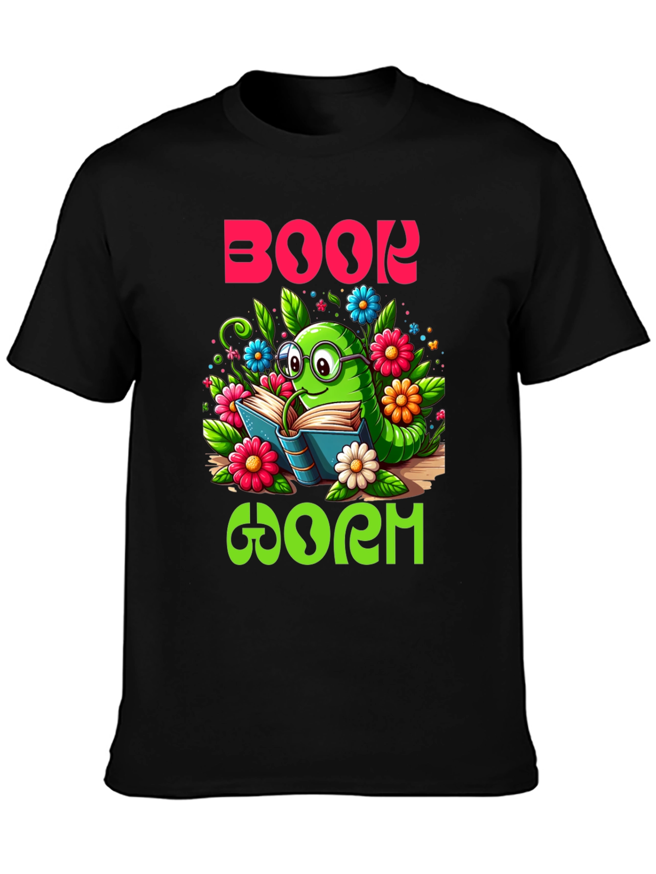 Book Worm T-Shirt - Reading Caterpillar Graphic Tee