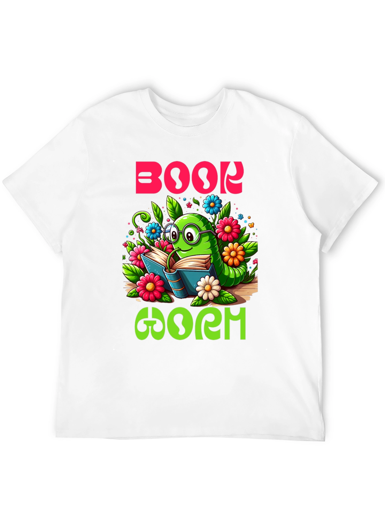 Book Worm T-Shirt - Reading Caterpillar Graphic Tee