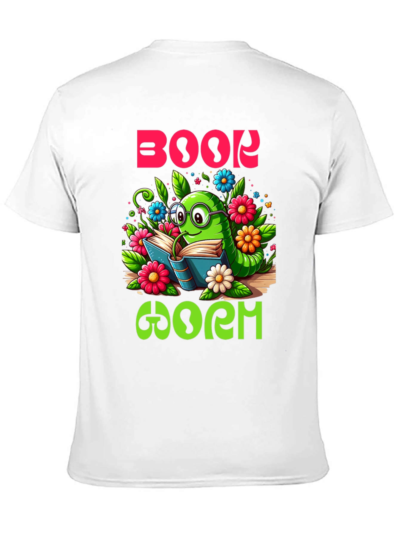 Book Worm T-Shirt - Reading Caterpillar Graphic Tee