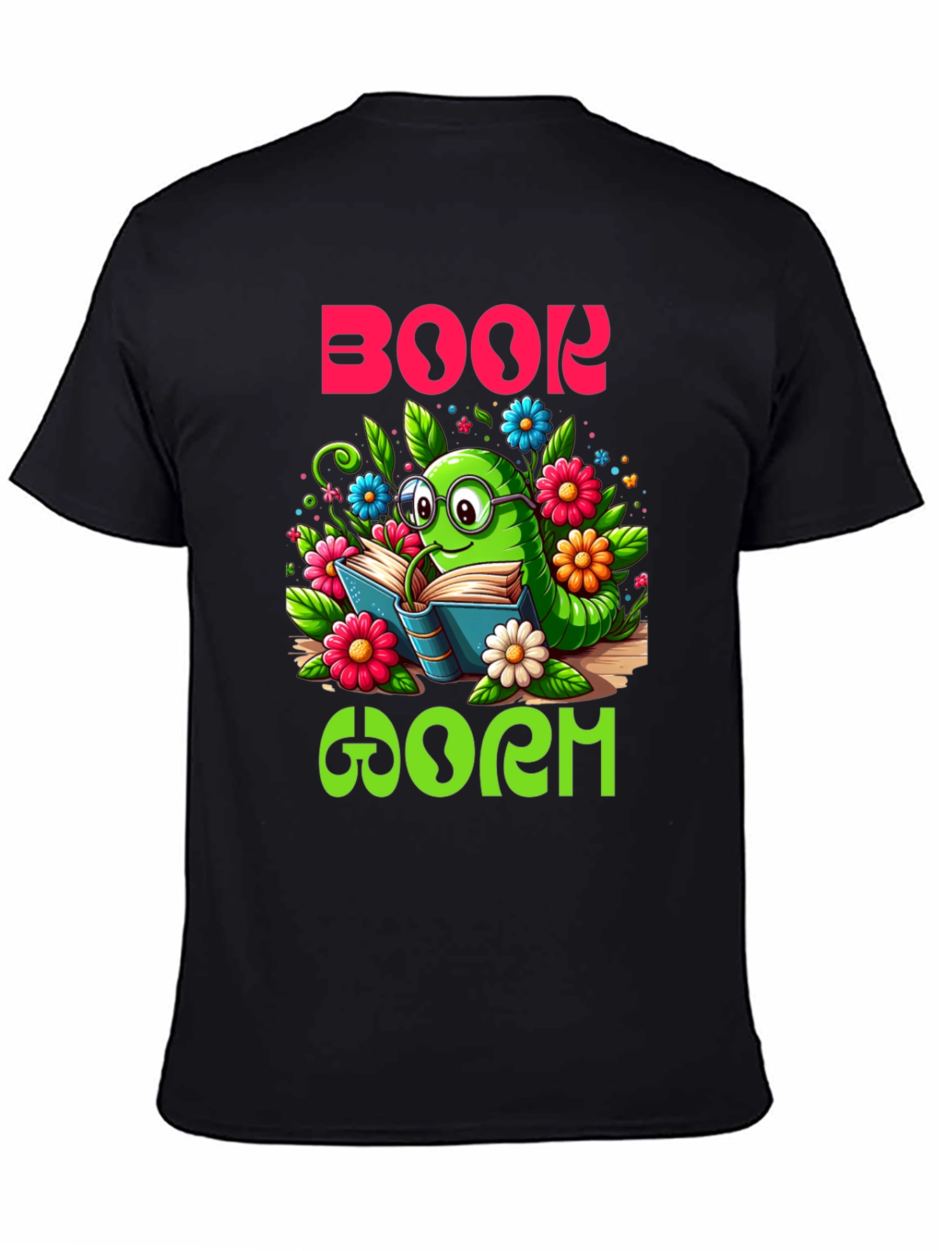 Book Worm T-Shirt - Reading Caterpillar Graphic Tee