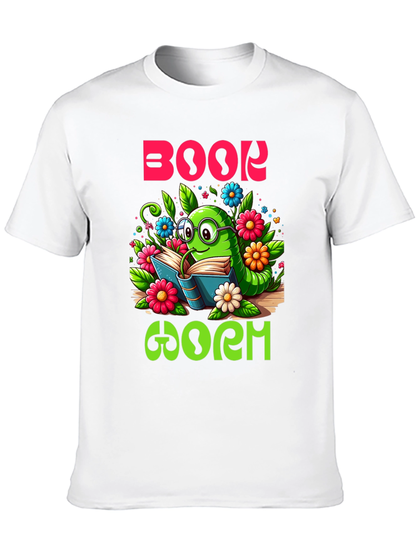 Book Worm T-Shirt - Reading Caterpillar Graphic Tee