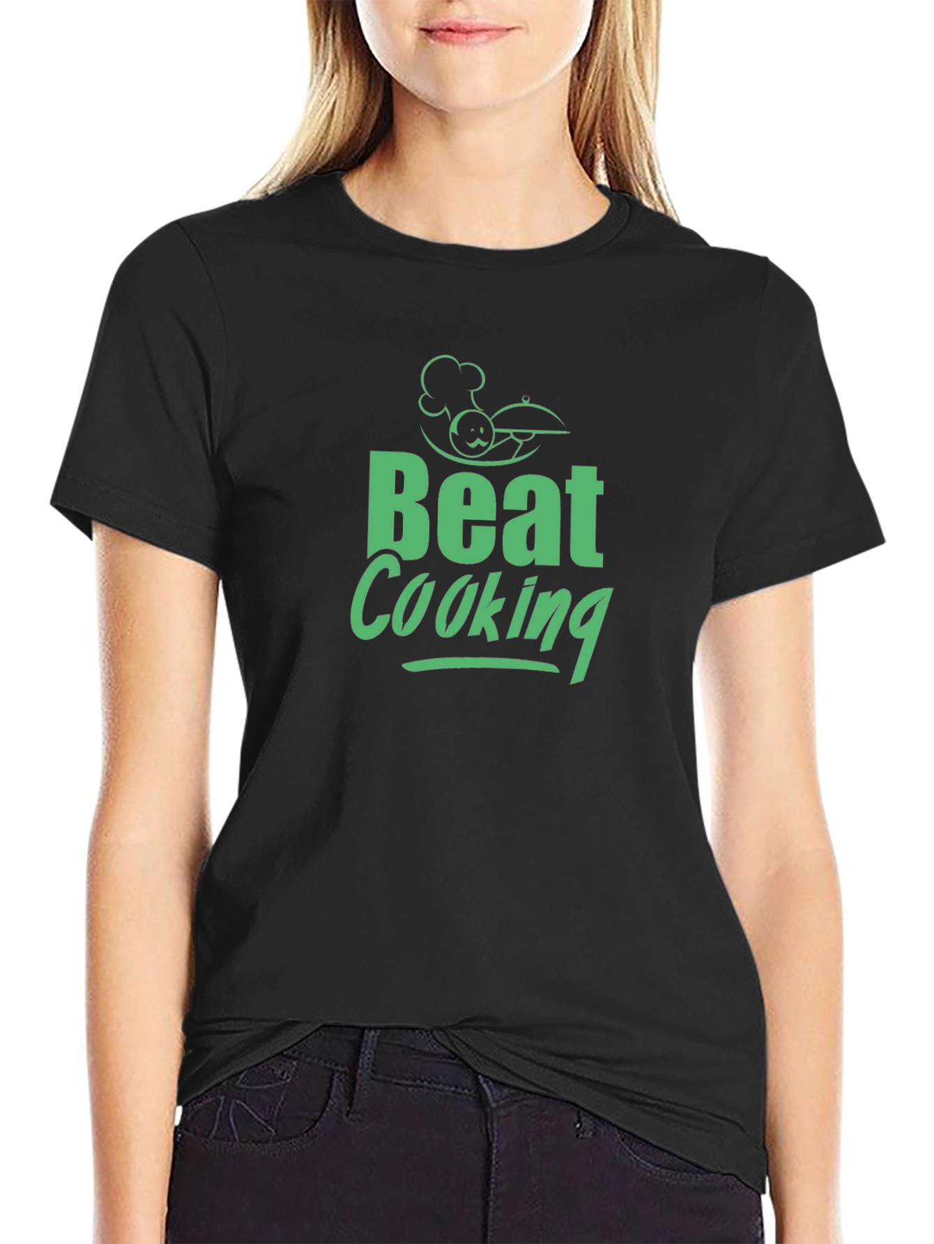 Beat Cooking Black T-Shirt for Chefs