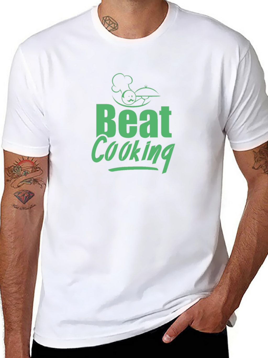 Beat Cooking Black T-Shirt for Chefs