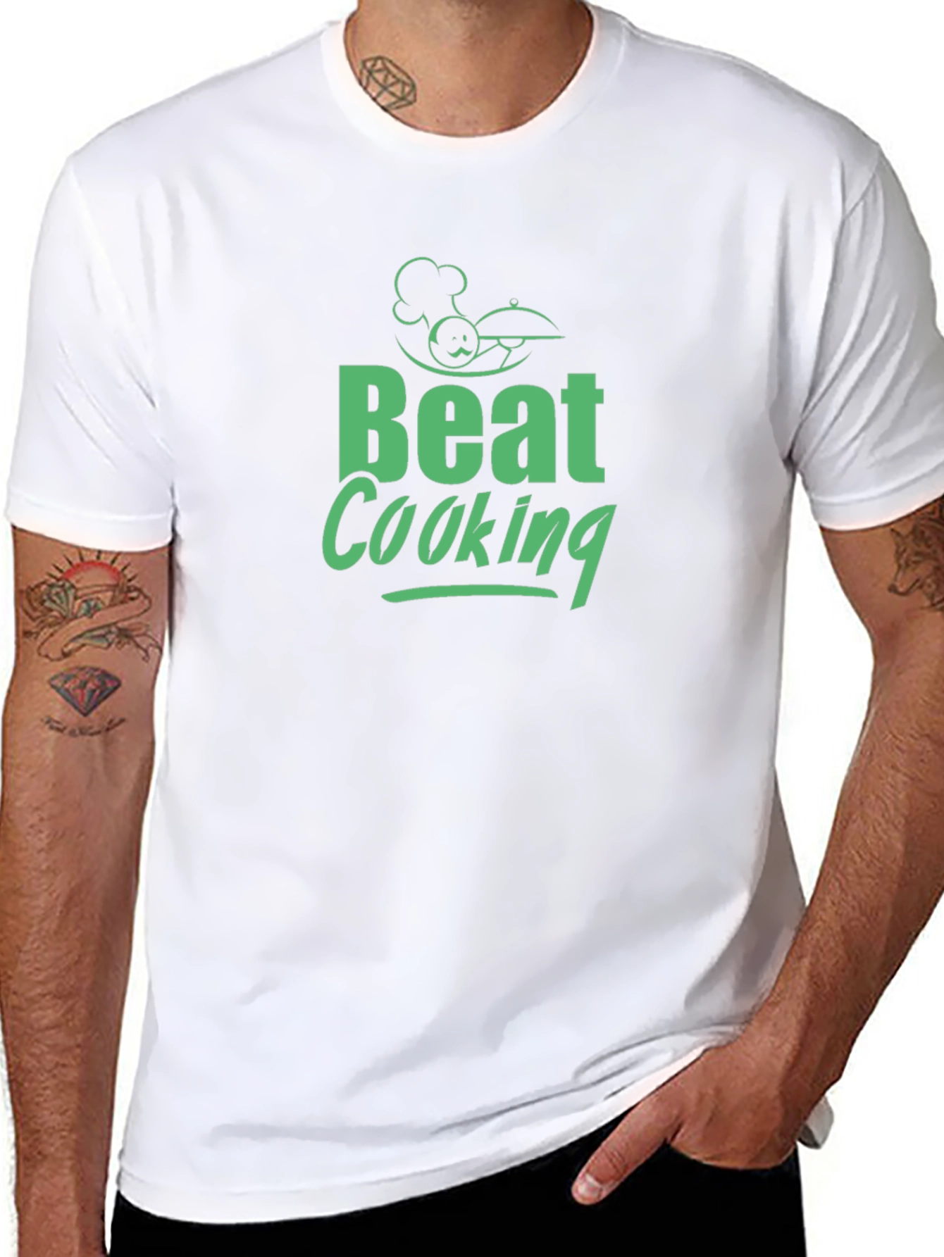 Beat Cooking Black T-Shirt for Chefs