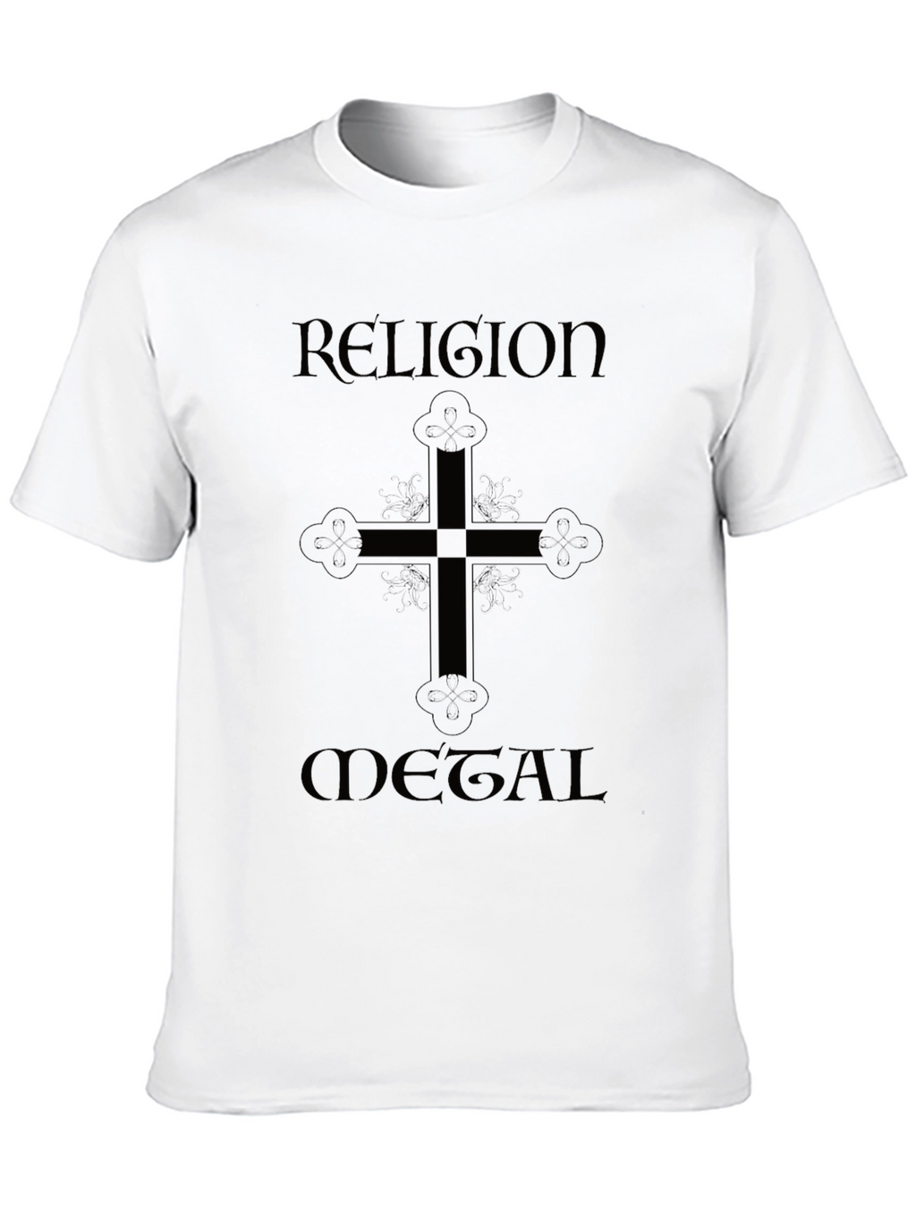 Religion Metal T-Shirt - Black Graphic Tee