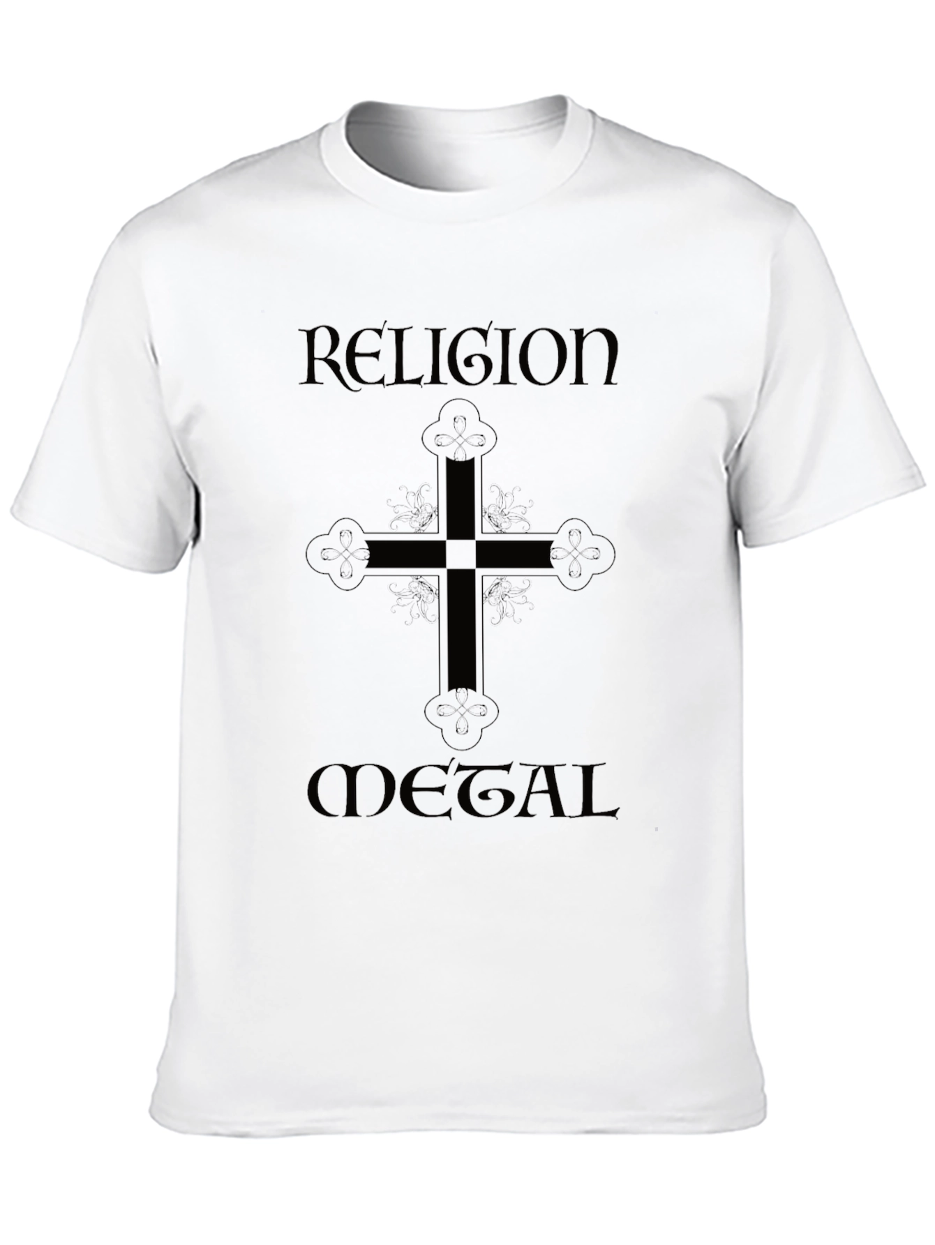 Religion Metal T-Shirt - Black Graphic Tee