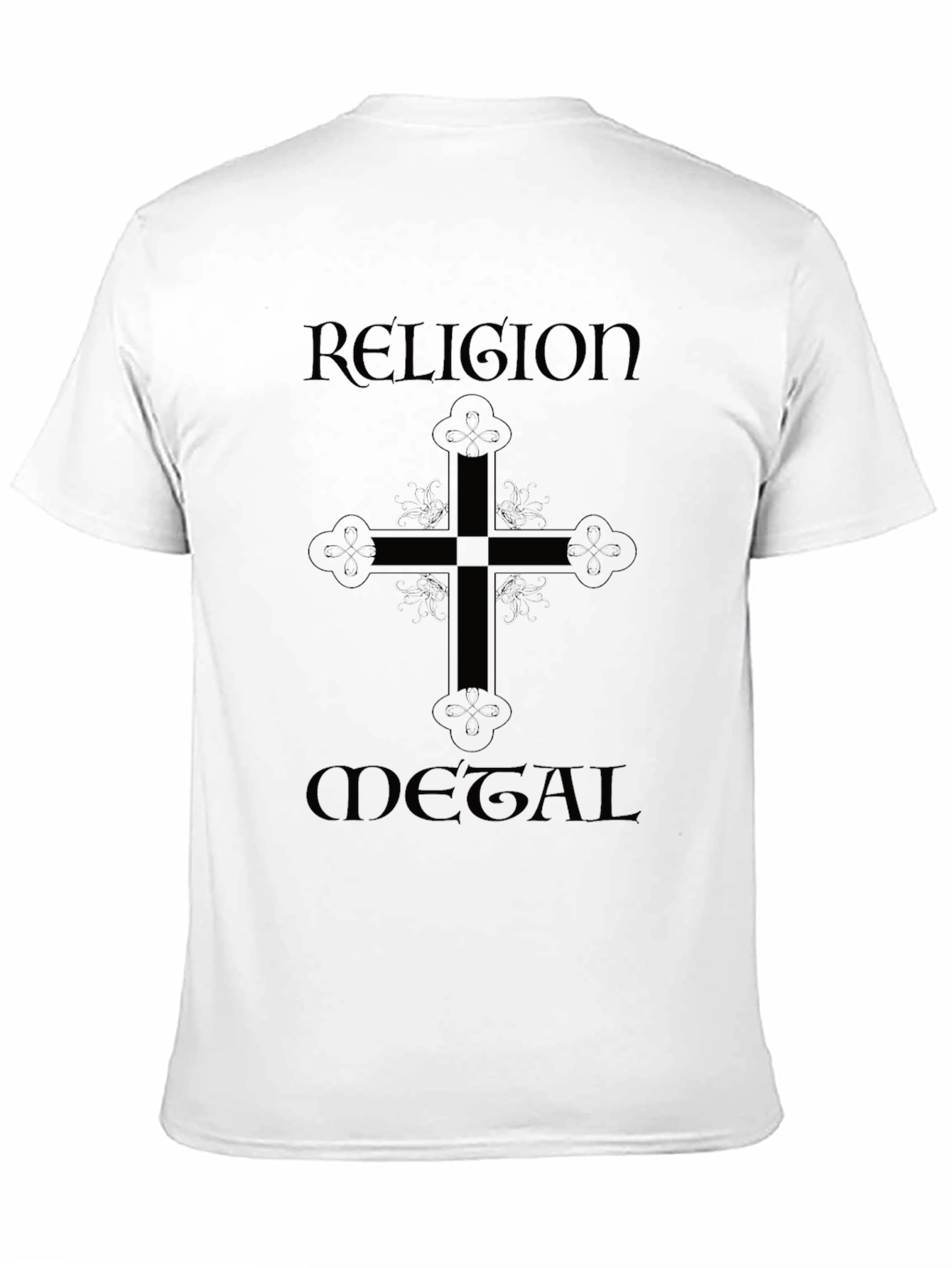 Religion Metal T-Shirt - Black Graphic Tee