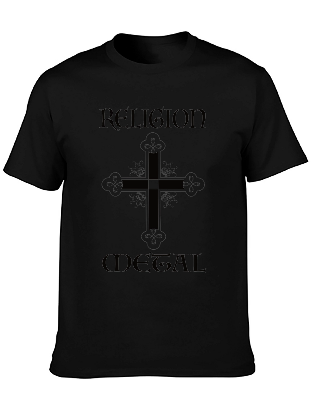 Religion Metal T-Shirt - Black Graphic Tee