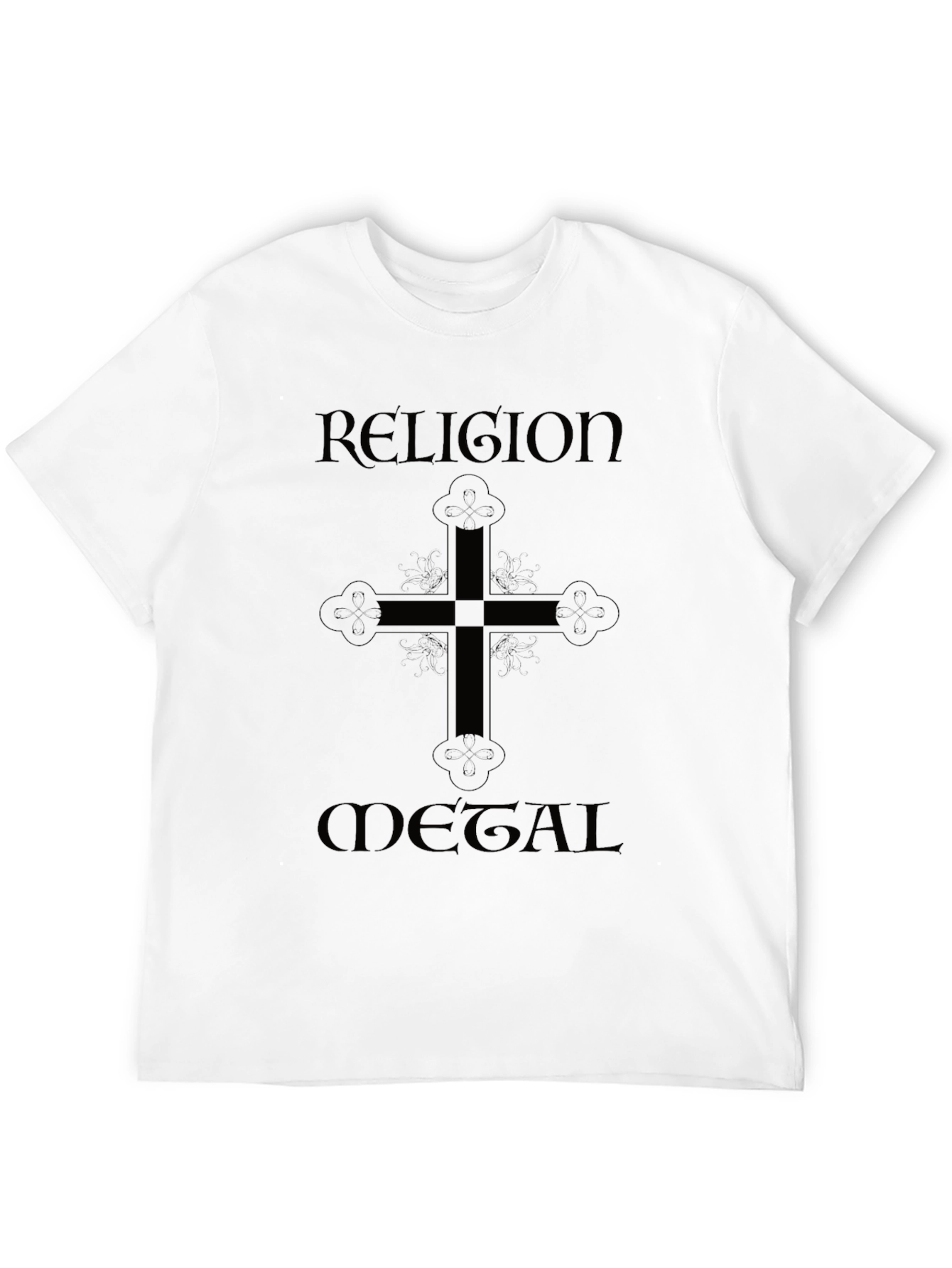 Religion Metal T-Shirt - Black Graphic Tee