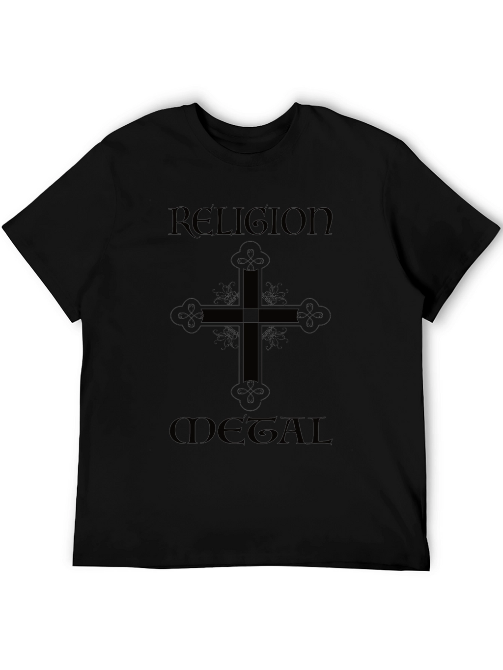 Religion Metal T-Shirt - Black Graphic Tee