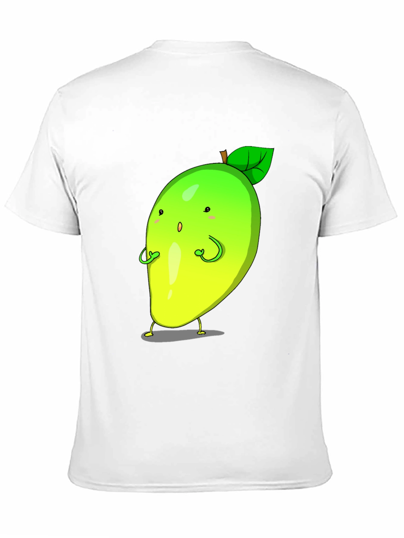 Cartoon Mango Graphic Tee - Black Unisex T-Shirt