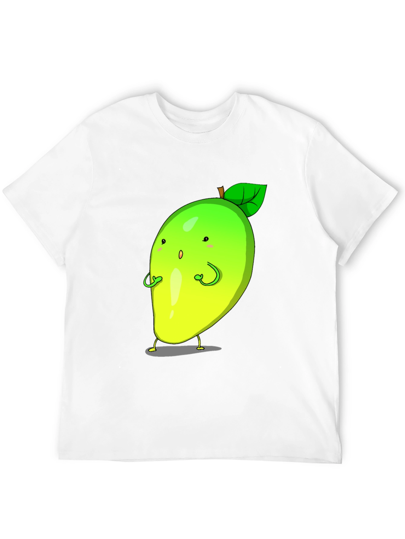 Cartoon Mango Graphic Tee - Black Unisex T-Shirt