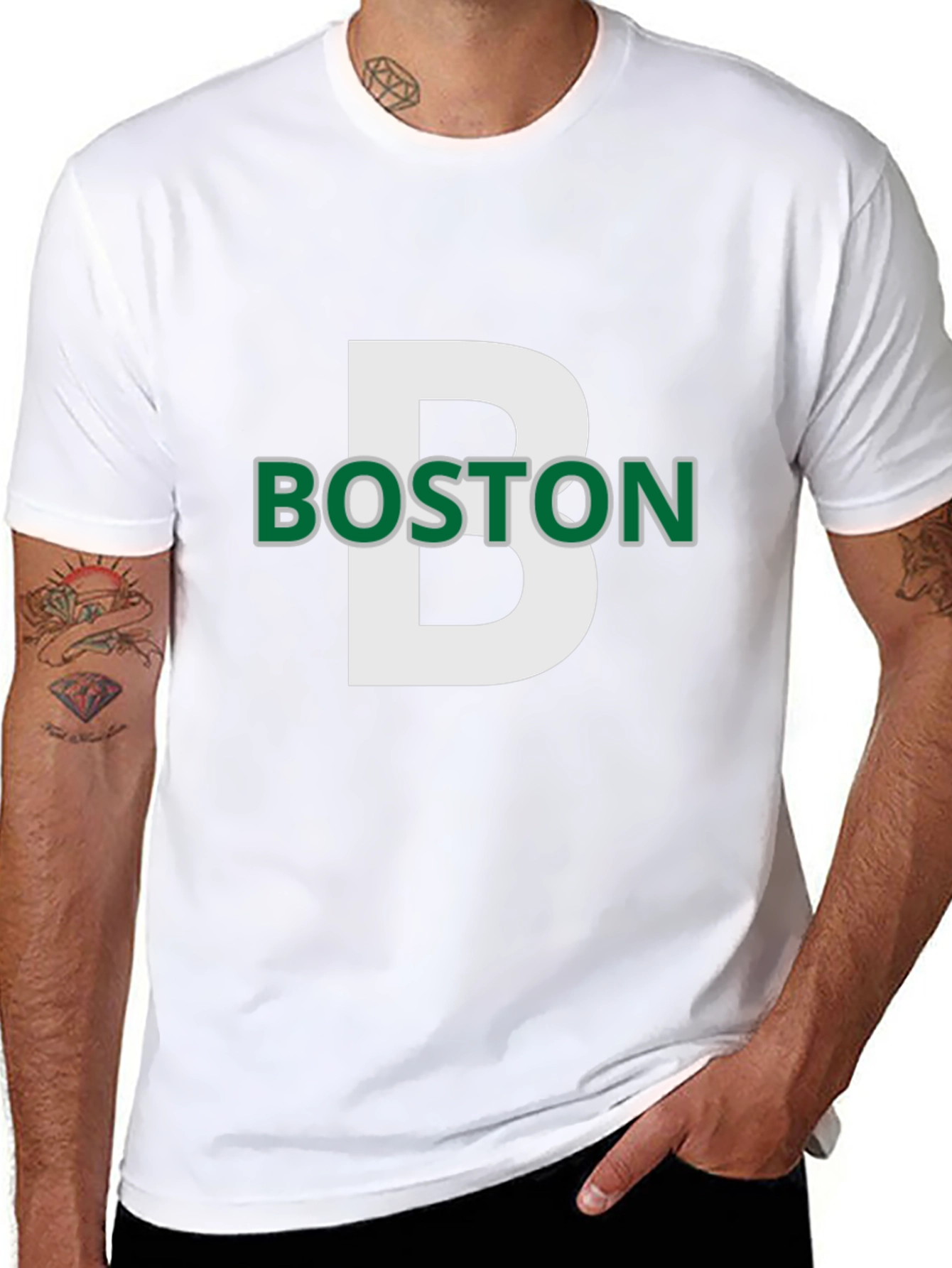 Boston Celtics Inspired Black T-Shirt
