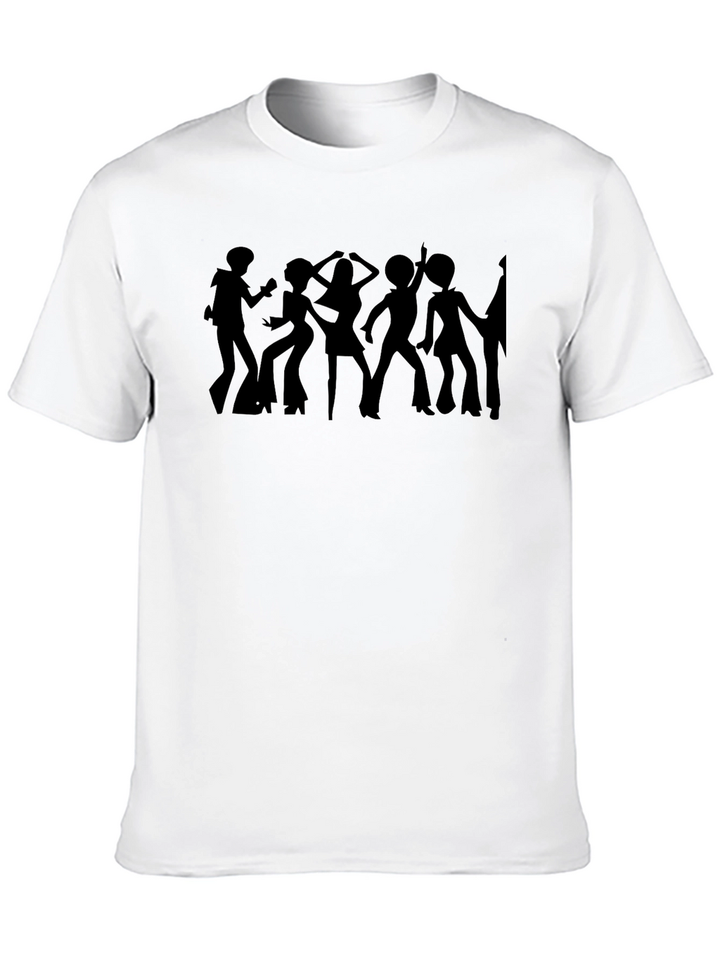 Groovy Retro Silhouette Graphic Tee - Black