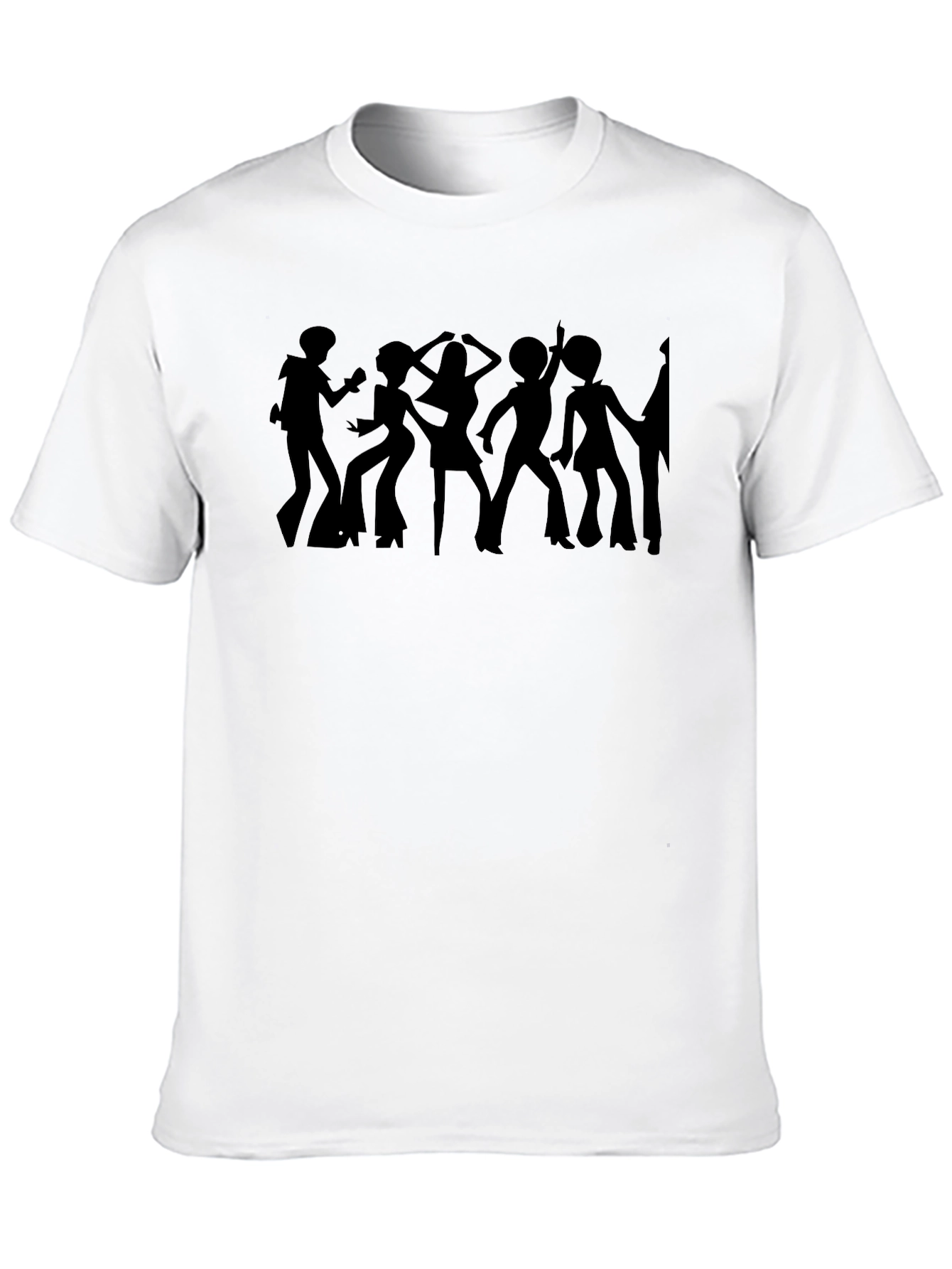 Groovy Retro Silhouette Graphic Tee - Black