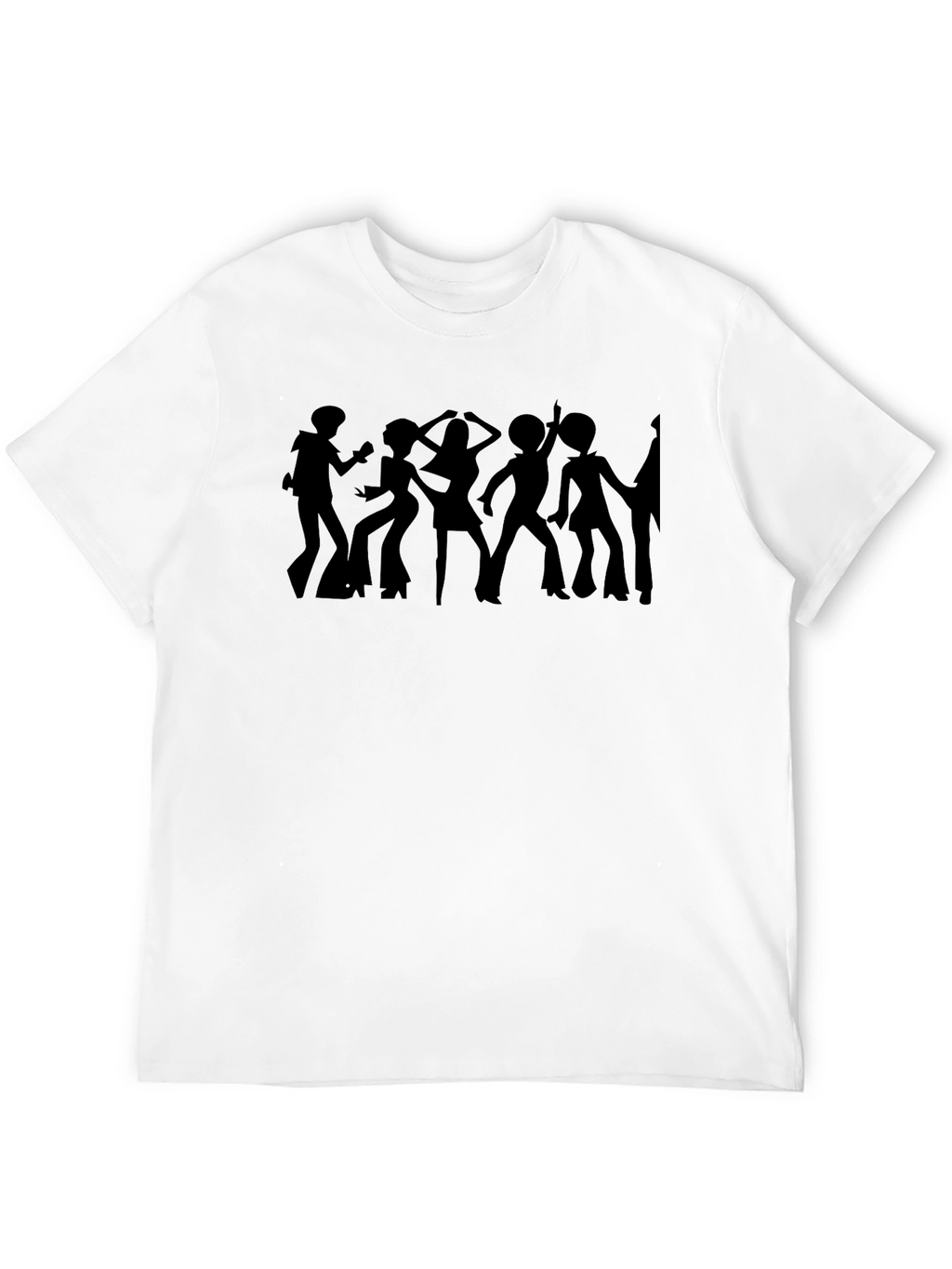 Groovy Retro Silhouette Graphic Tee - Black