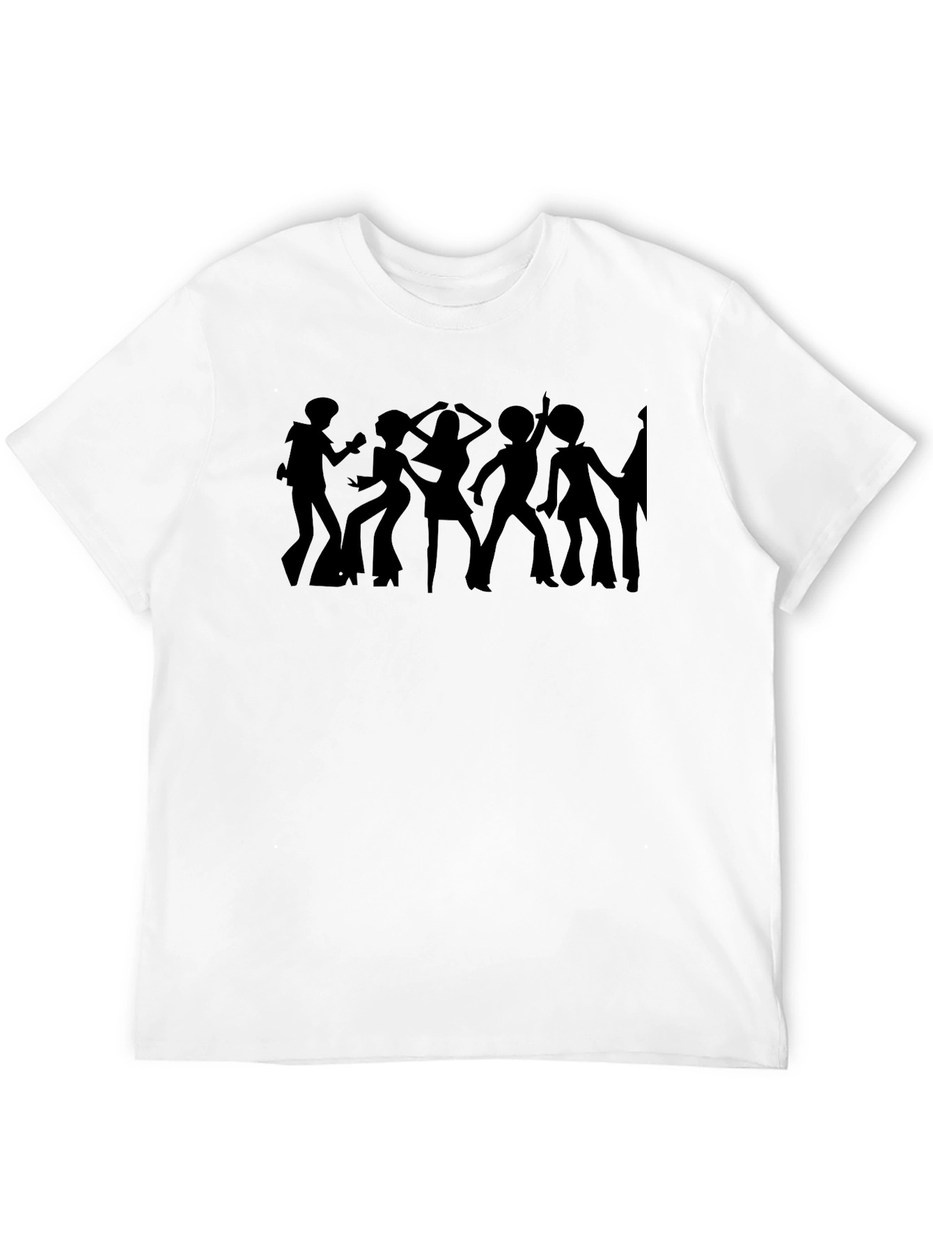 Groovy Retro Silhouette Graphic Tee - Black