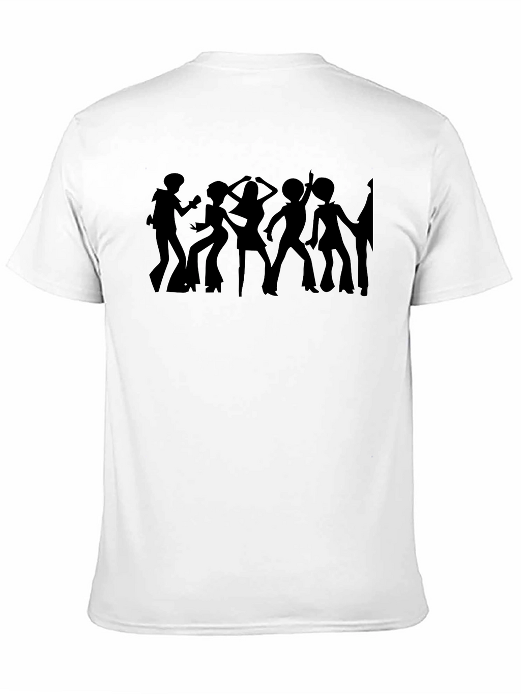 Groovy Retro Silhouette Graphic Tee - Black