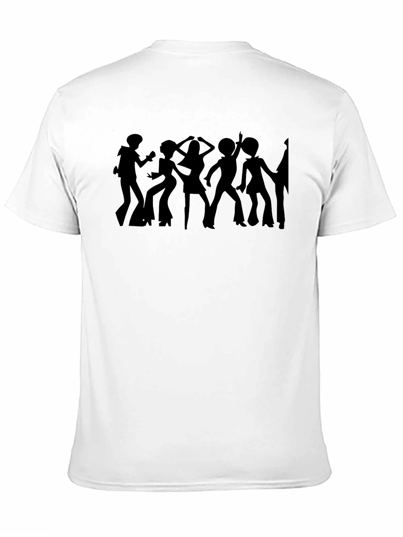 Groovy Retro Silhouette Graphic Tee - Black