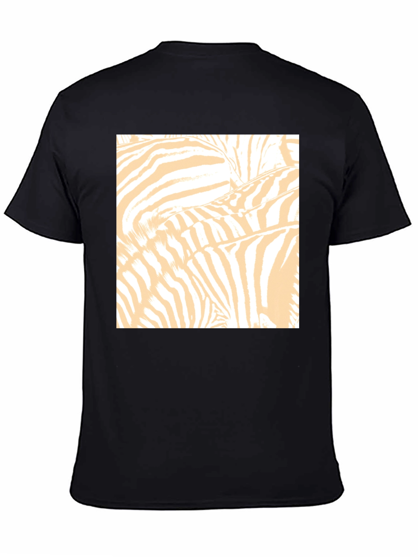Zebra Print Graphic Tee - Black Cotton T-Shirt