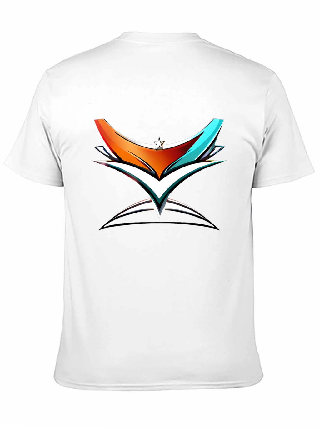 Abstract Graphic Print Black Cotton T-Shirt