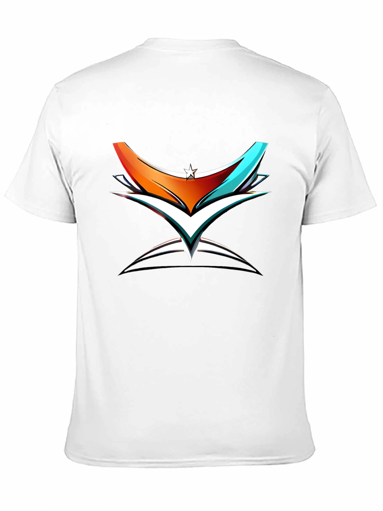 Abstract Graphic Print Black Cotton T-Shirt