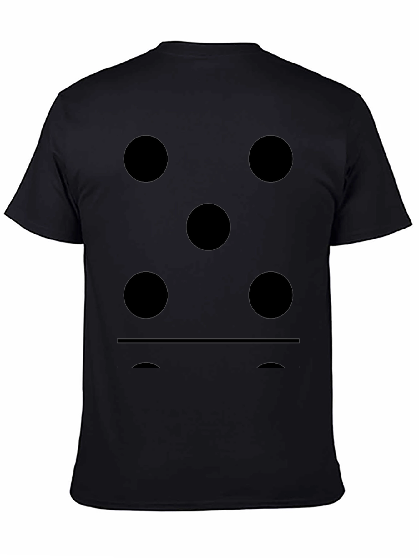 Domino Five Dots Graphic Black T-Shirt