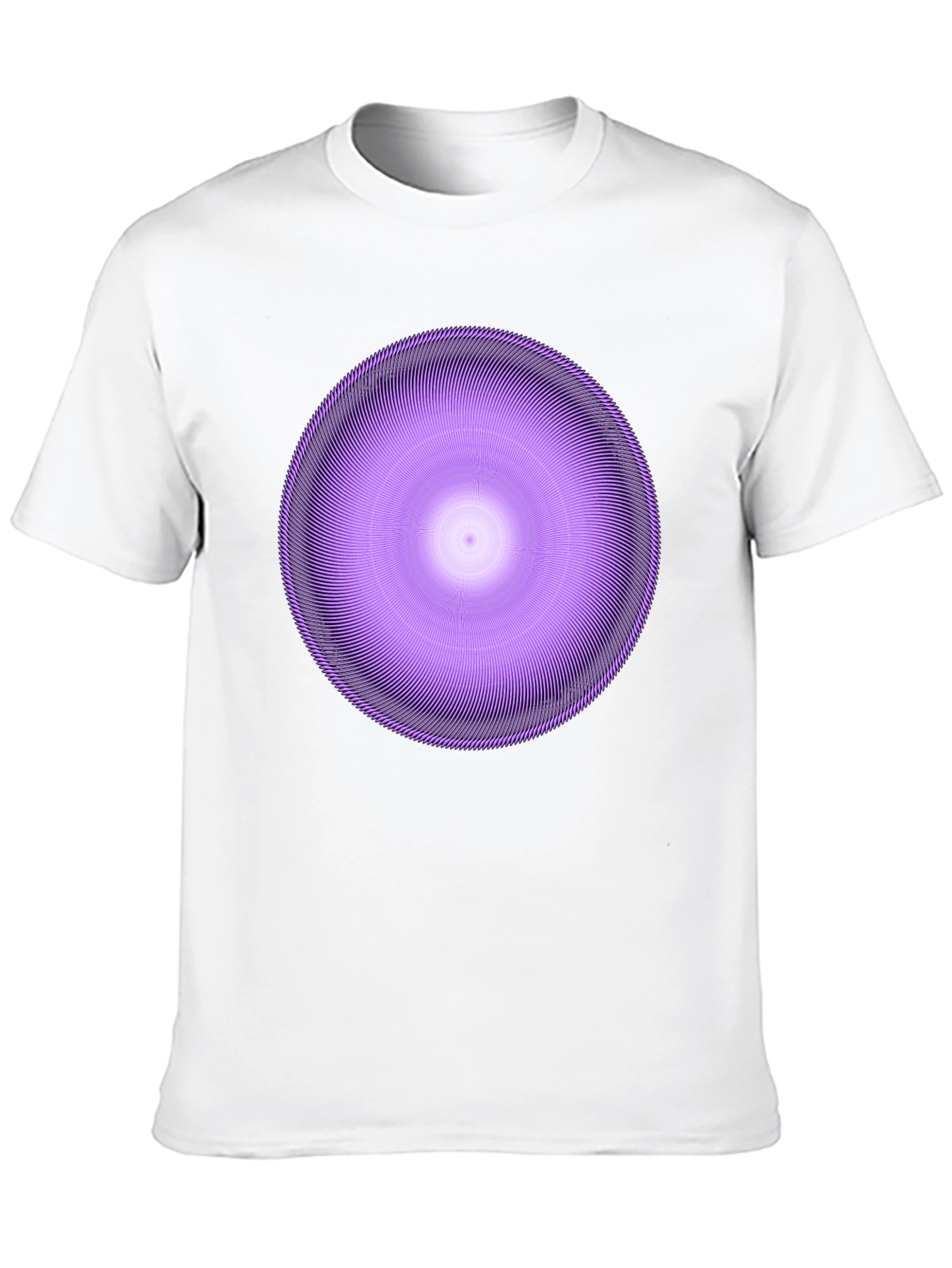 Geometric Circle Graphic Tee - Stylish Purple Design