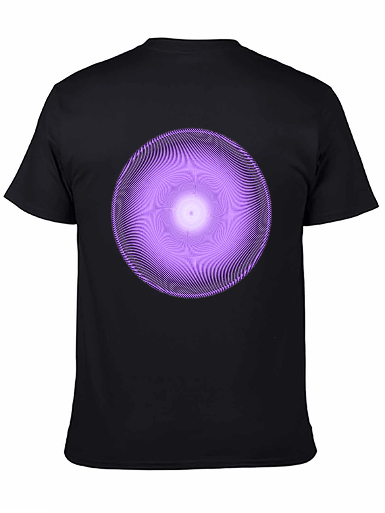 Geometric Circle Graphic Tee - Stylish Purple Design