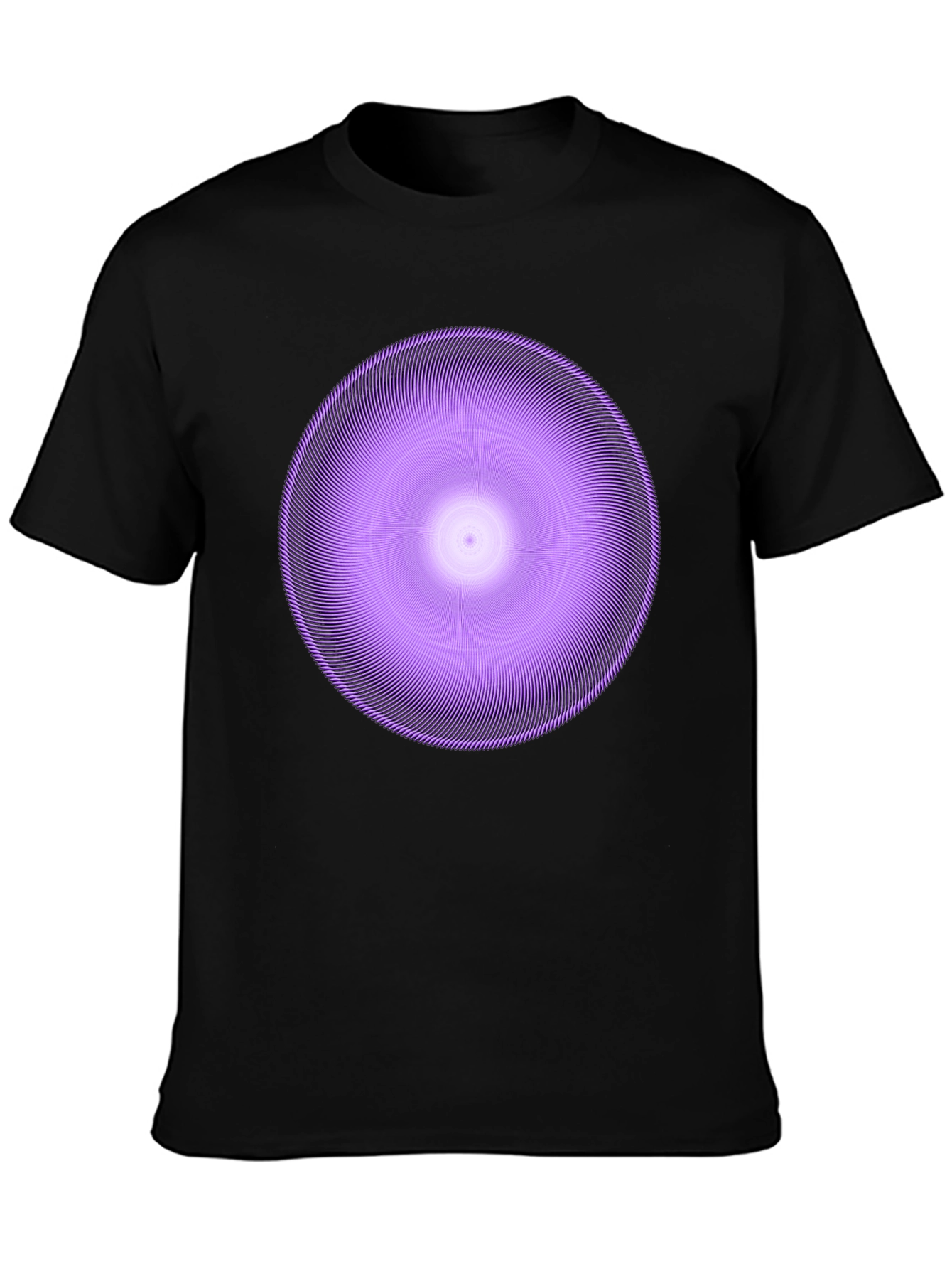 Geometric Circle Graphic Tee - Stylish Purple Design