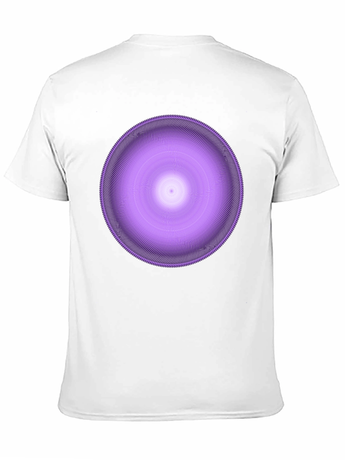 Geometric Circle Graphic Tee - Stylish Purple Design