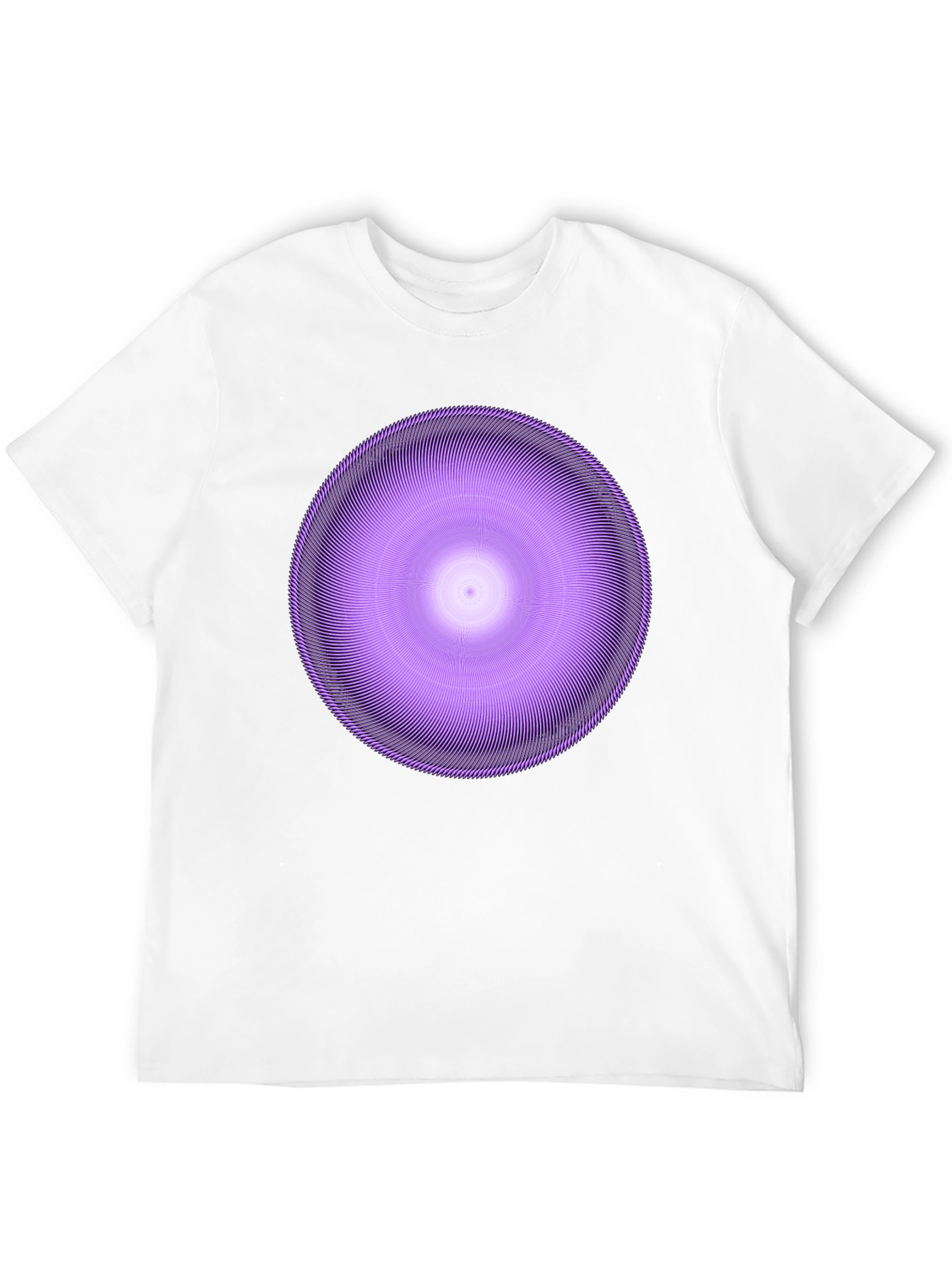 Geometric Circle Graphic Tee - Stylish Purple Design
