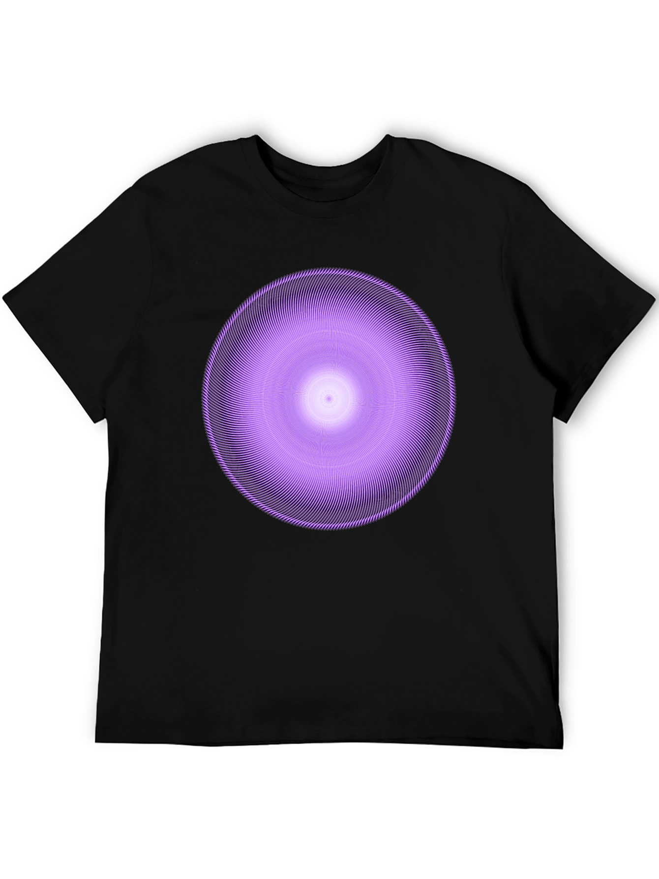 Geometric Circle Graphic Tee - Stylish Purple Design