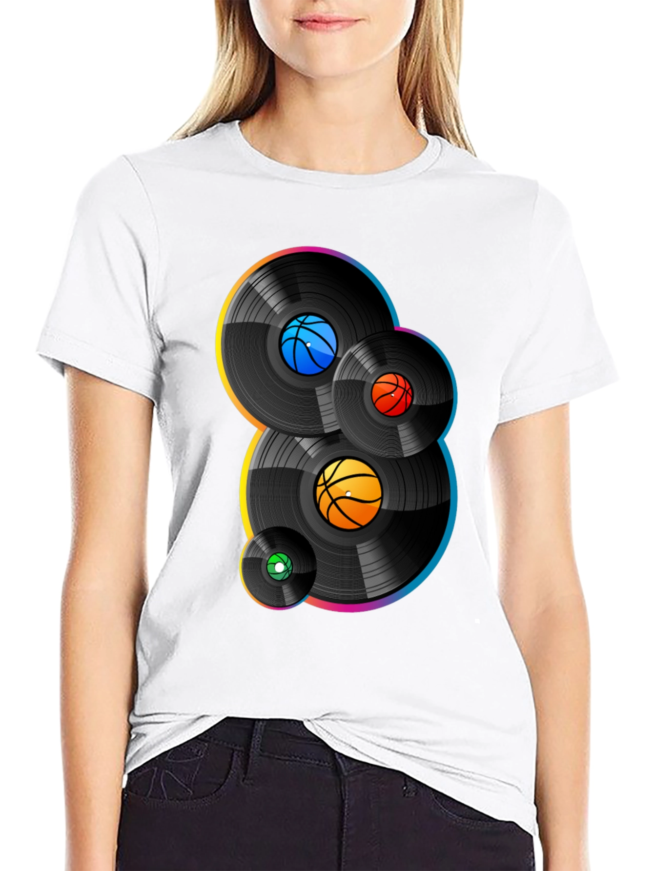 Basketball Vinyl Record Graphic Tee