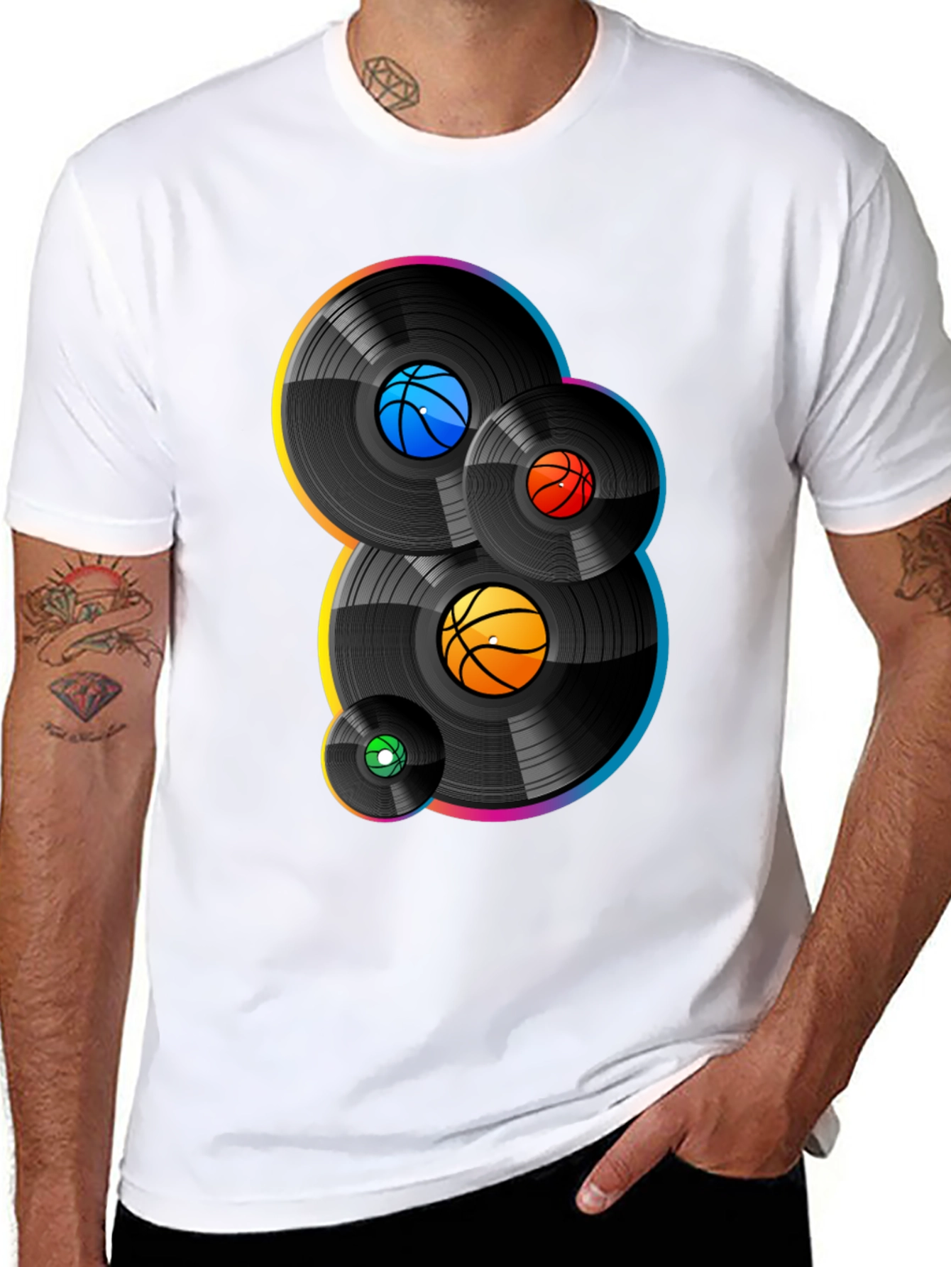 Basketball Vinyl Record Graphic Tee