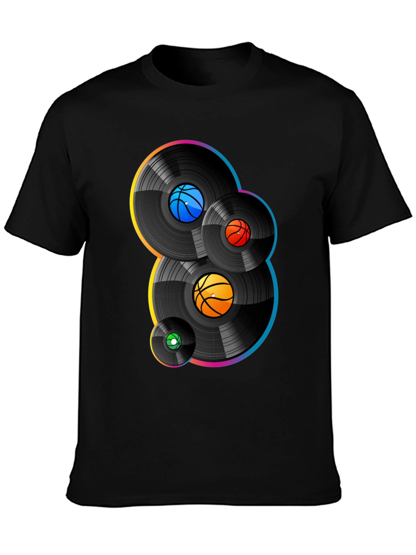 Basketball Vinyl Record Graphic Tee