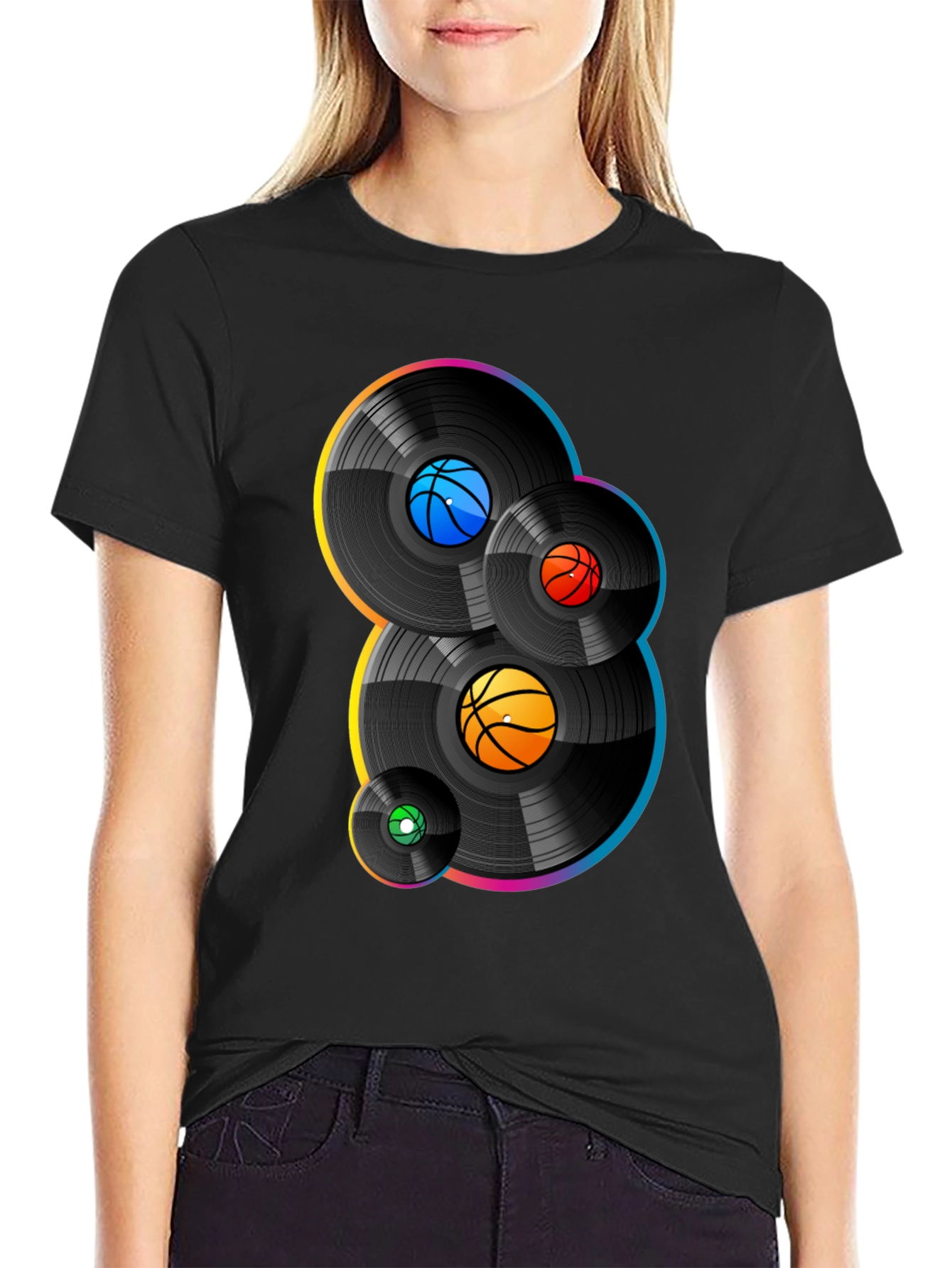 Basketball Vinyl Record Graphic Tee