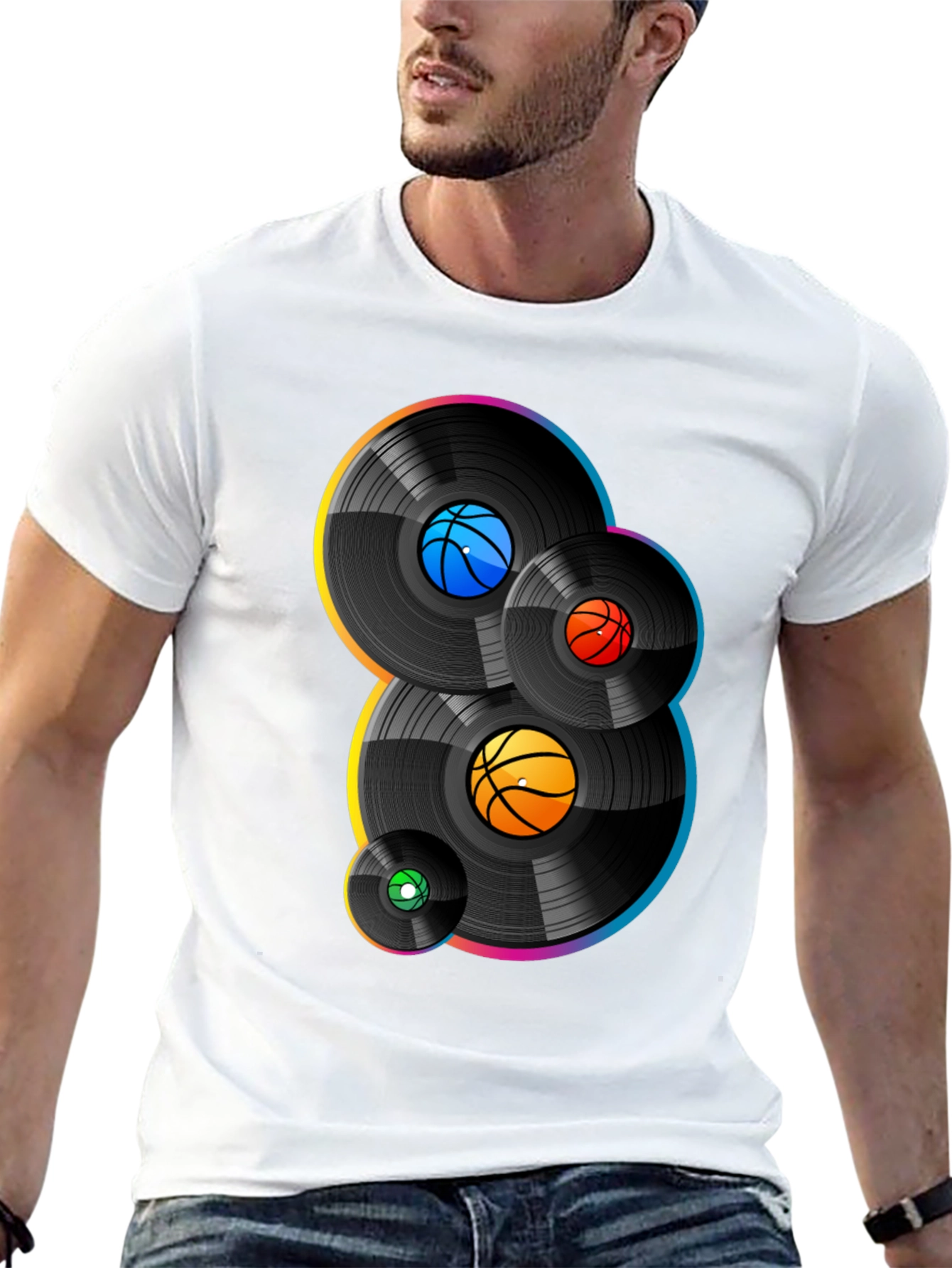 Basketball Vinyl Record Graphic Tee