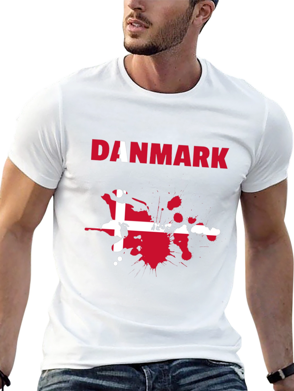 Danmark Flag Graphic Tee