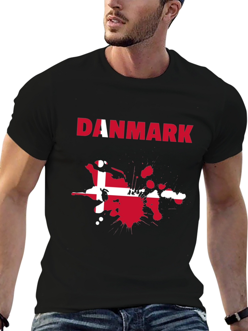 Danmark Flag Graphic Tee
