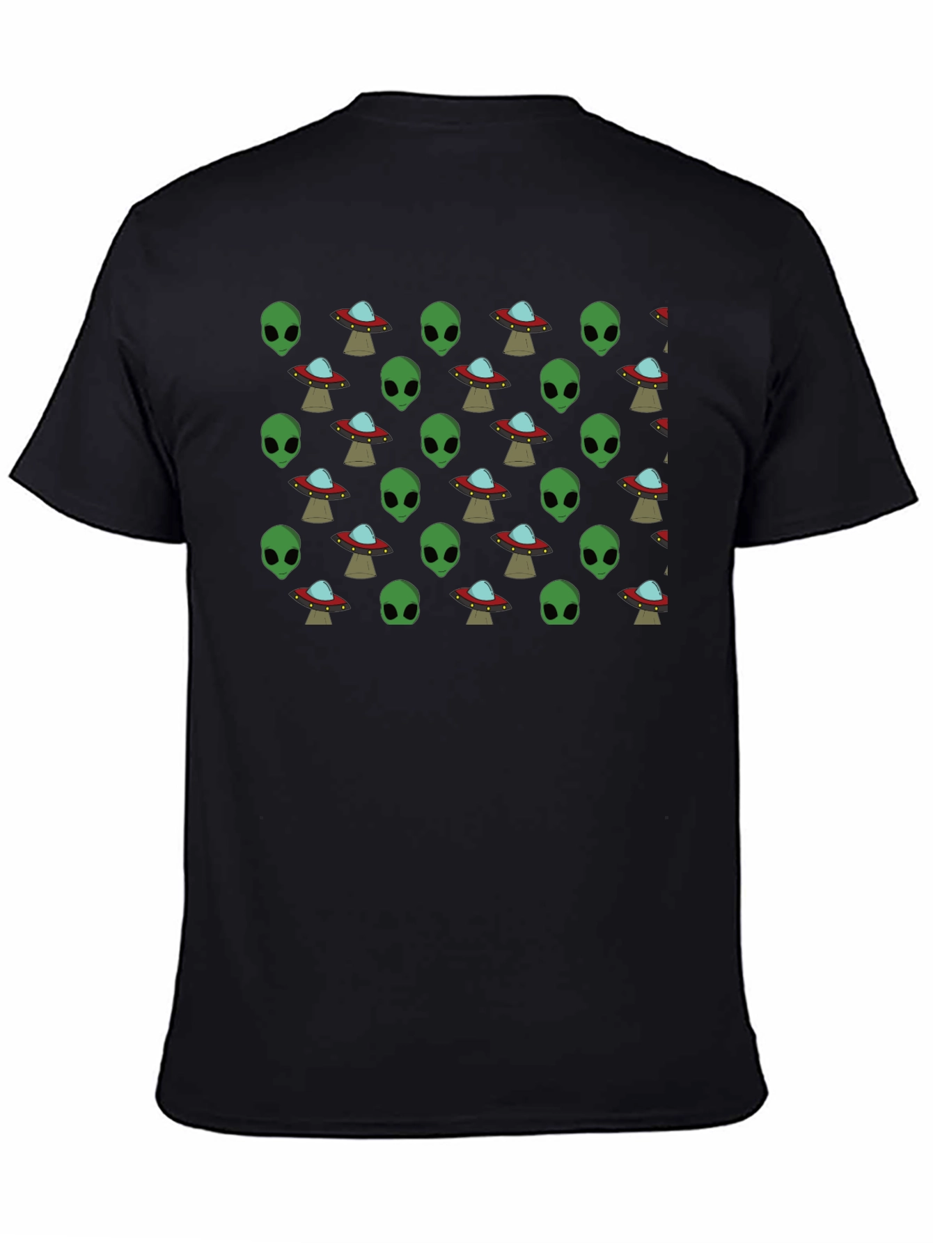 Alien & UFO Pattern T-Shirt - Out of this World Style!